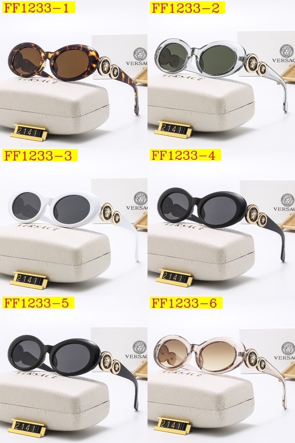 22$ dh VERSACE 2141 Sunglassess With Box 60253012523 FF1233 gallery