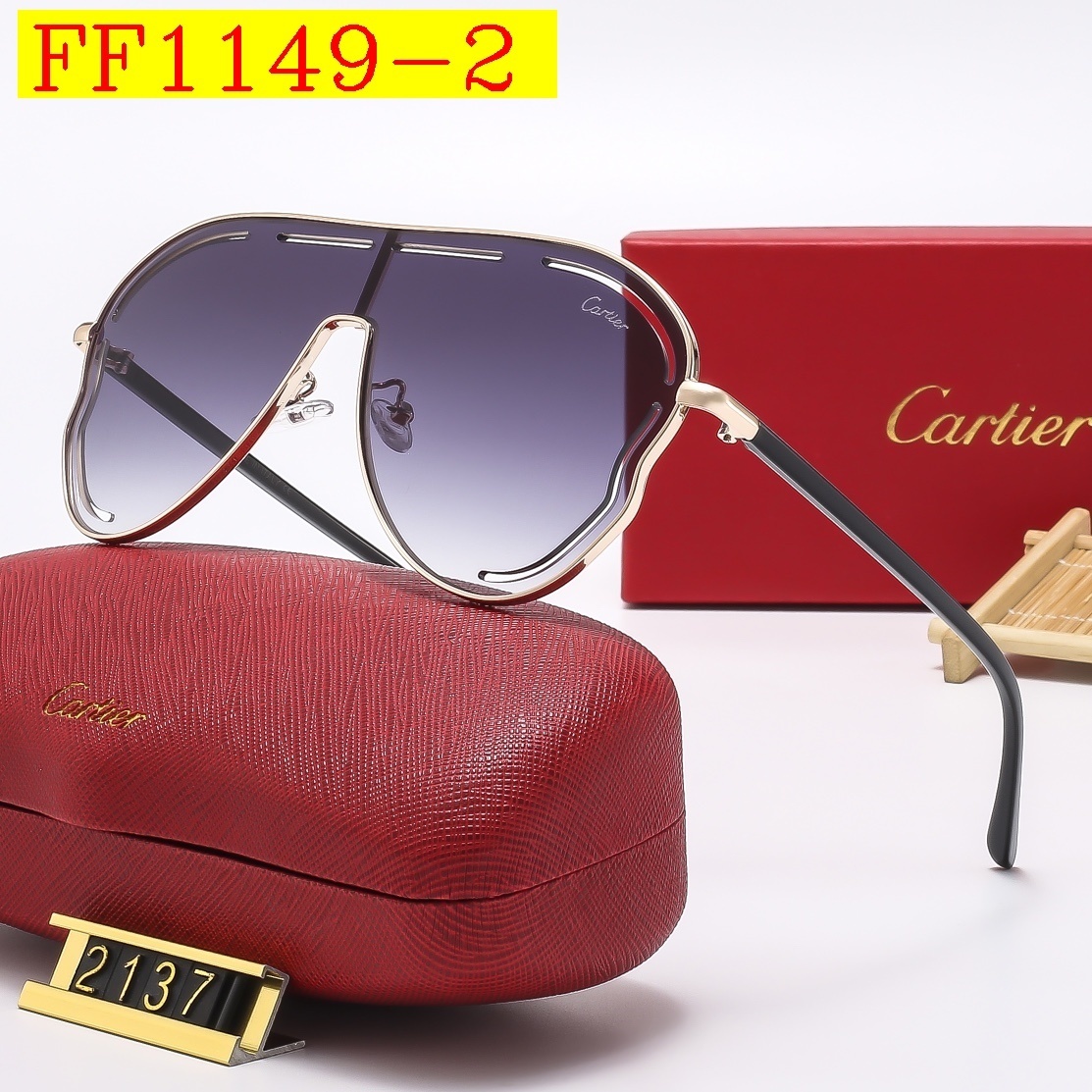 22$ dh cartier 2137 Sunglassess With Box 80451612527 FF1149 gallery