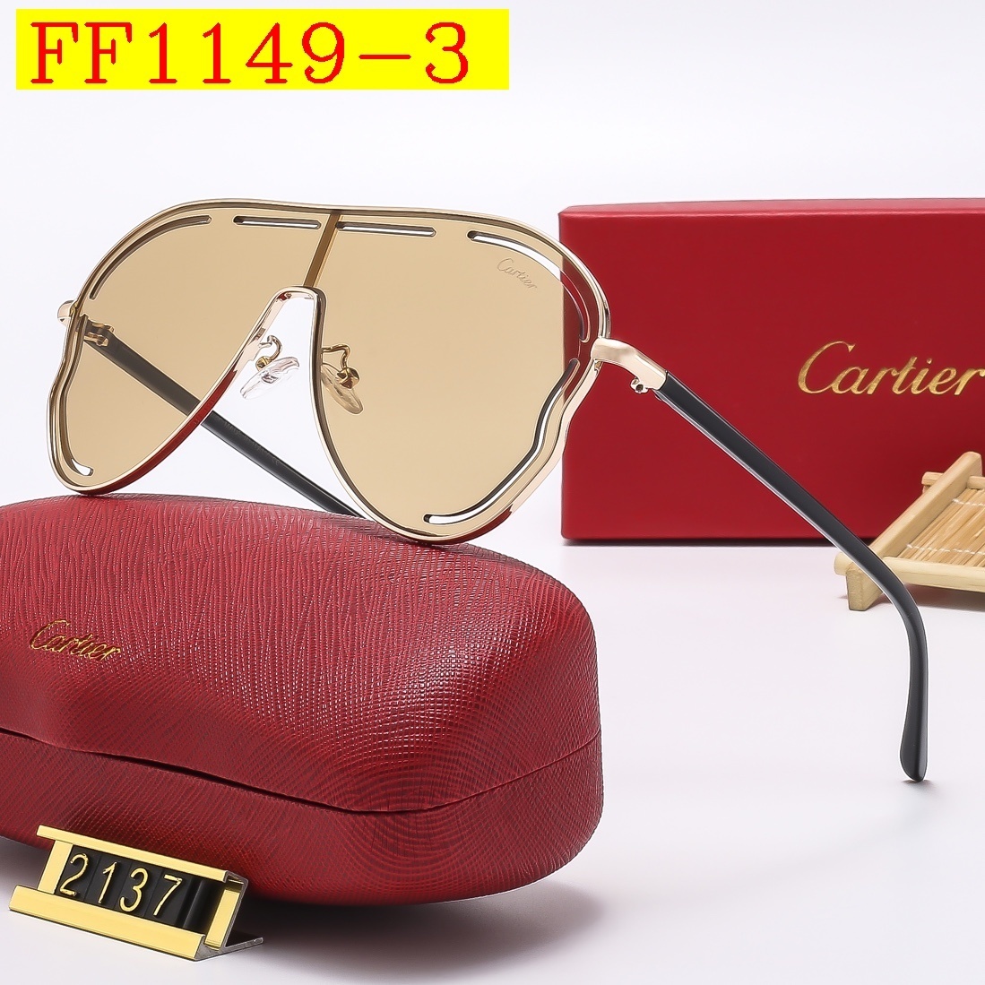 22$ dh cartier 2137 Sunglassess With Box 80451612527 FF1149 gallery