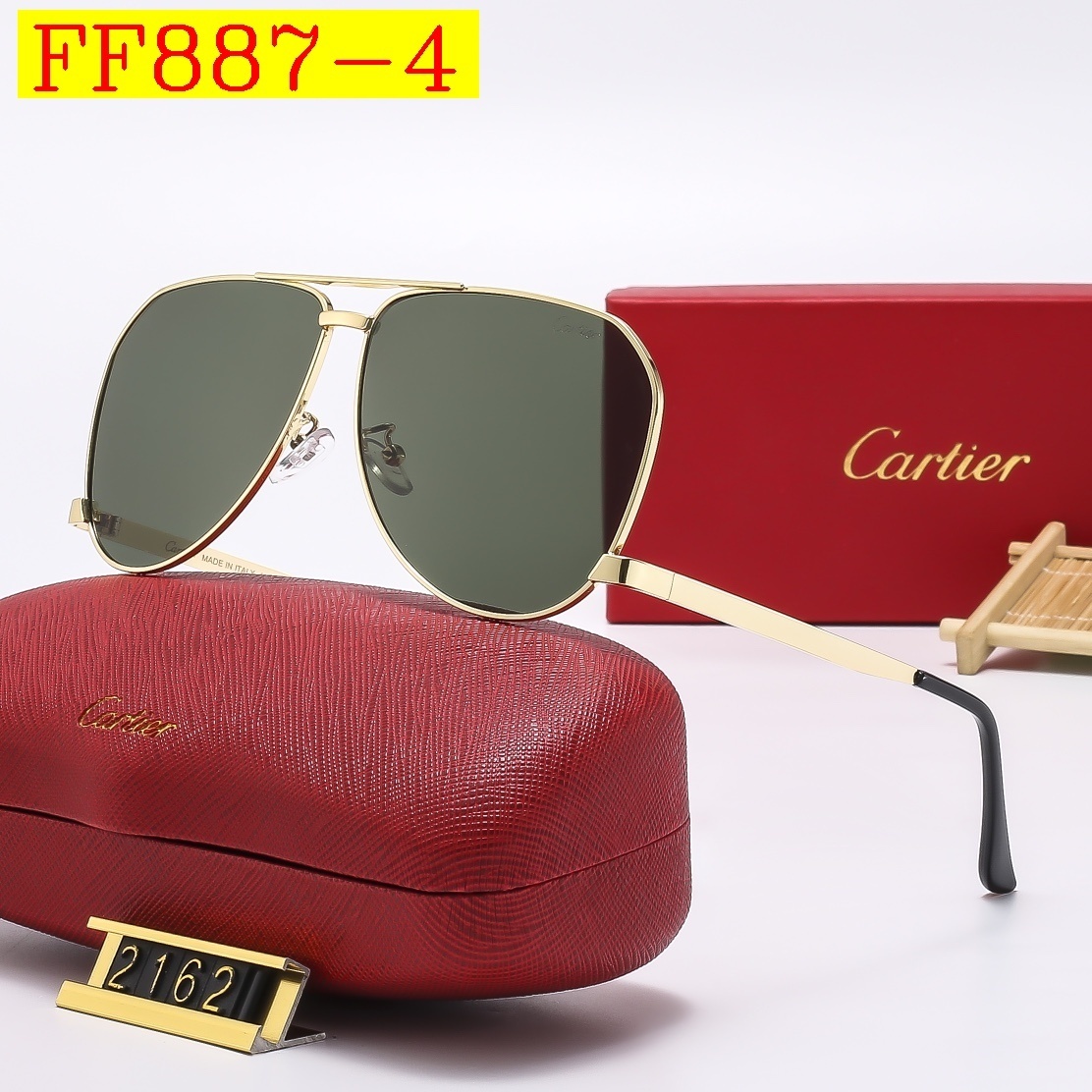 22$ dh cartier 2162 Sunglassess With Box 70859412525 FF887 gallery