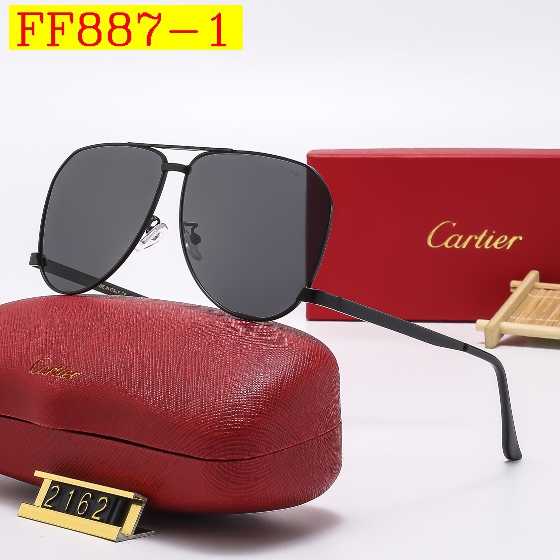 22$ dh cartier 2162 Sunglassess With Box 70859412525 FF887 gallery
