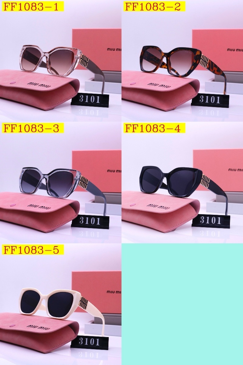 22$ dh miumiu 3101 Sunglassess With Box 70458012523 FF1083 gallery