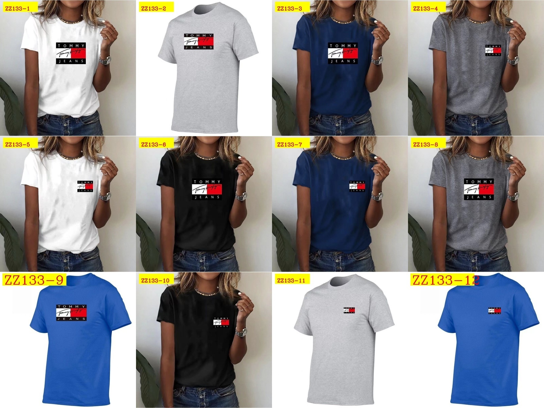 22$ new_dh TOMMY Short sleeve SIZE S-3XL 90645812415 ZZ133 gallery