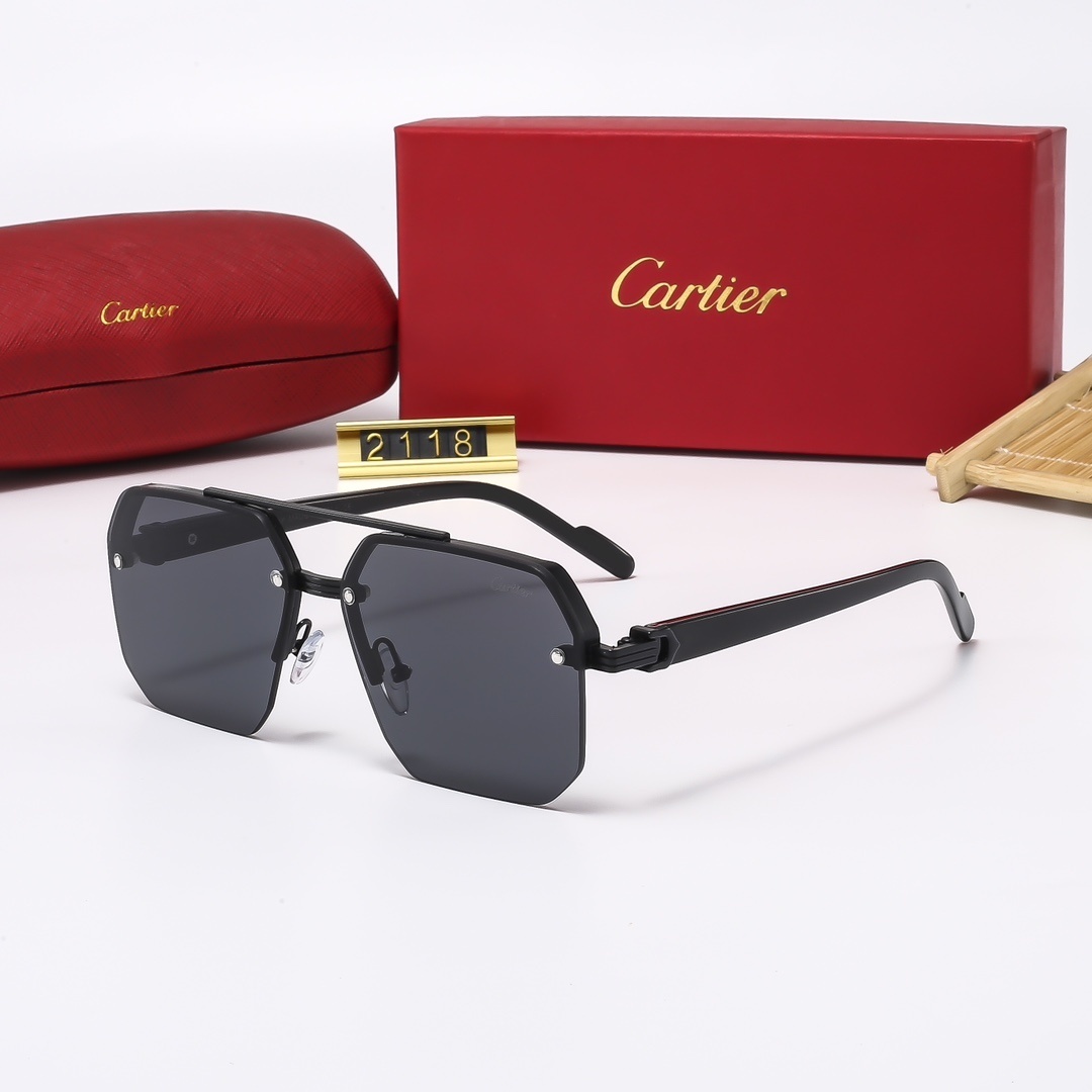 23$ dh CARTIER 2118 Sunglassess With Box 40168012630 FF629 gallery