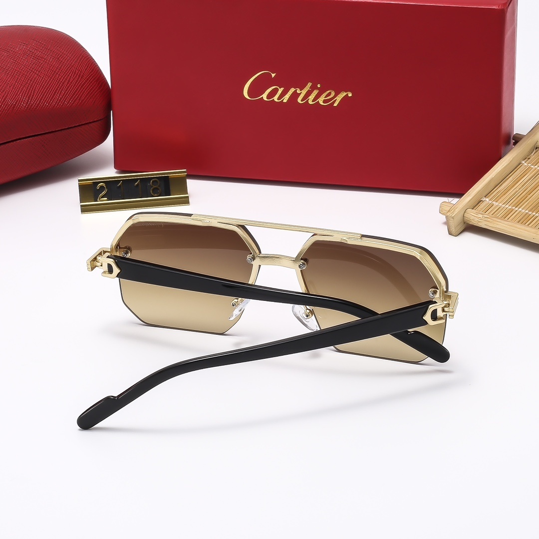 23$ dh CARTIER 2118 Sunglassess With Box 40168012630 FF629 gallery