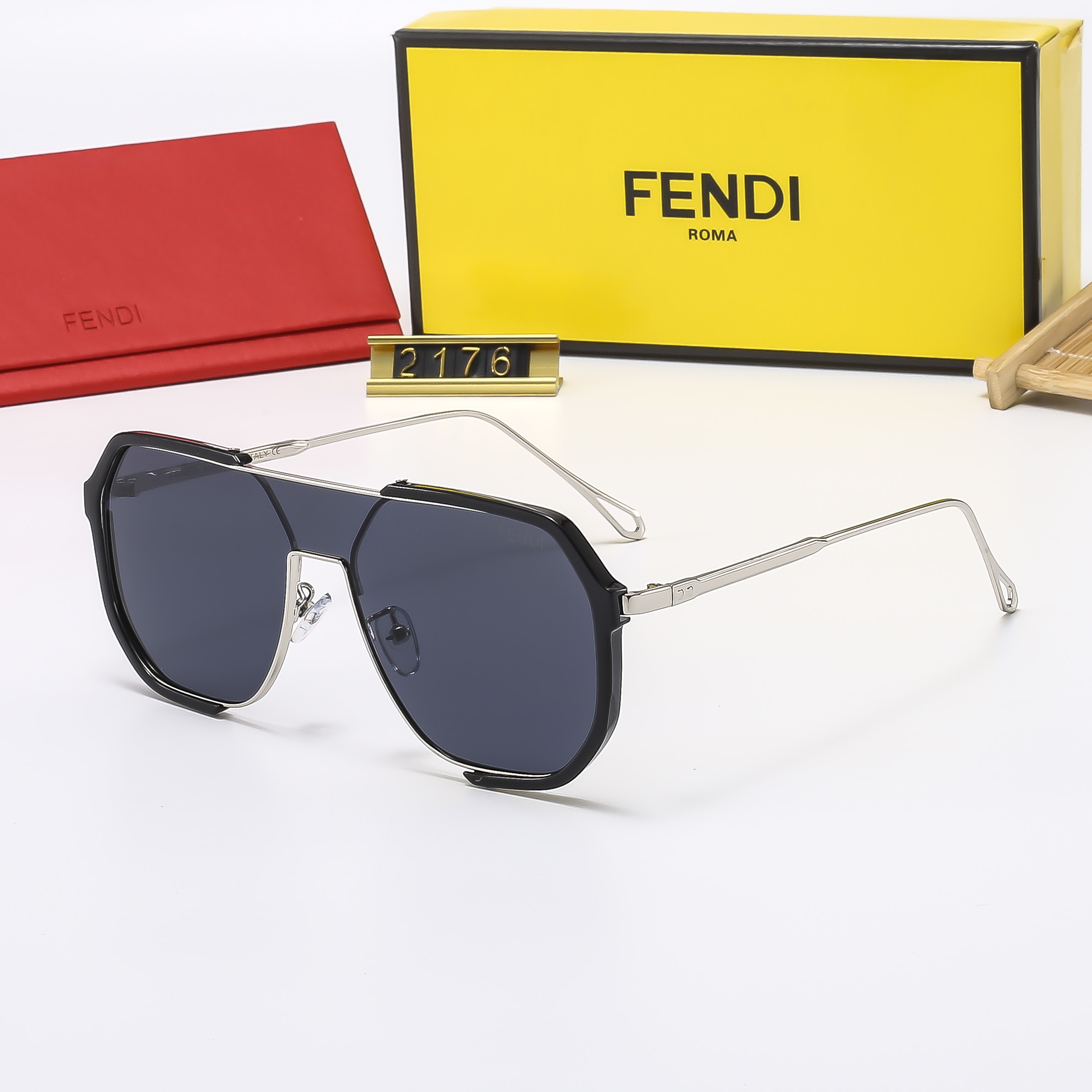 23$ dh FENDI 2176 Sunglassess With Box 50261012630 FF725 gallery