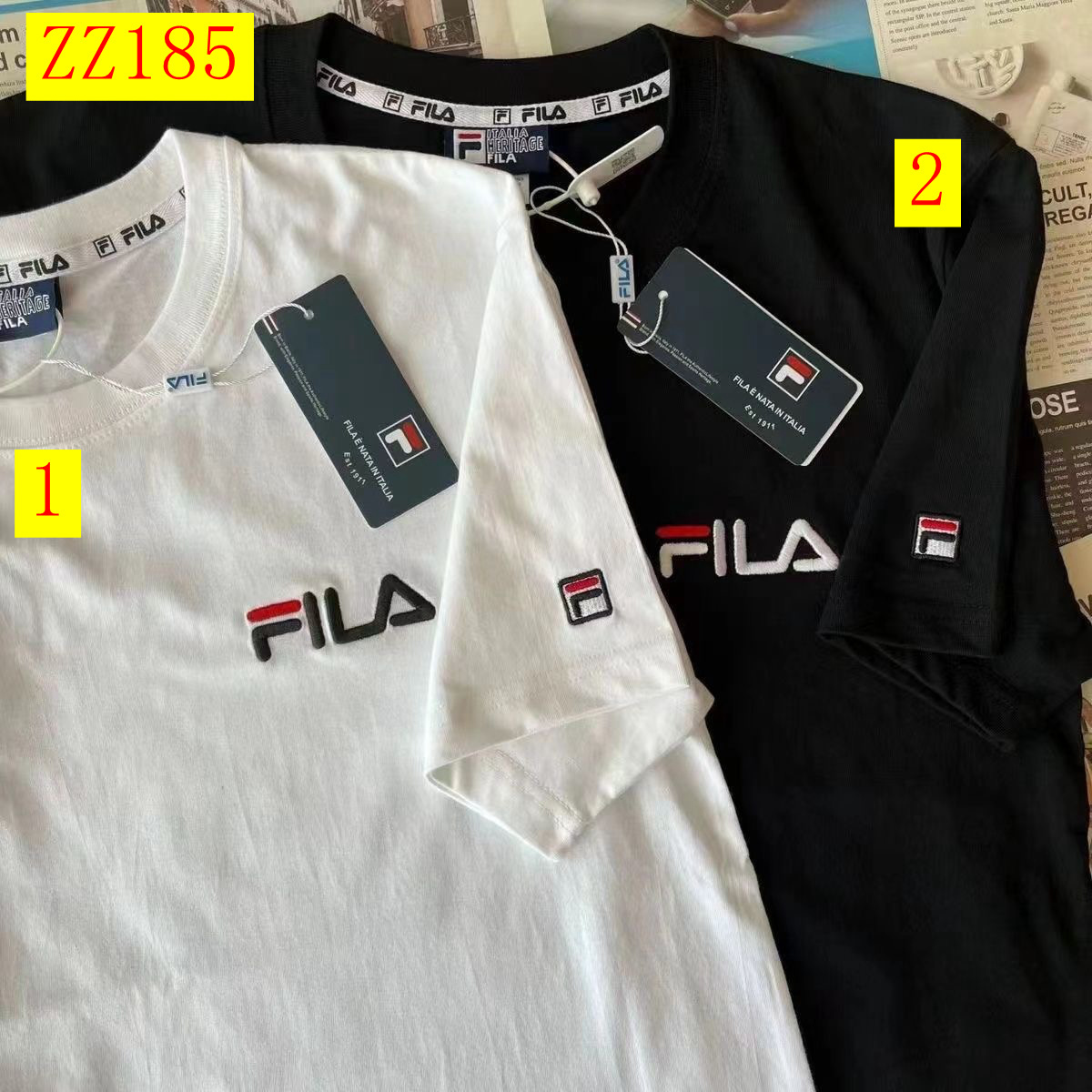 23$ dh Fila Embroidered short sleeves cotton S-5XL 40152012538 ZZ185 gallery
