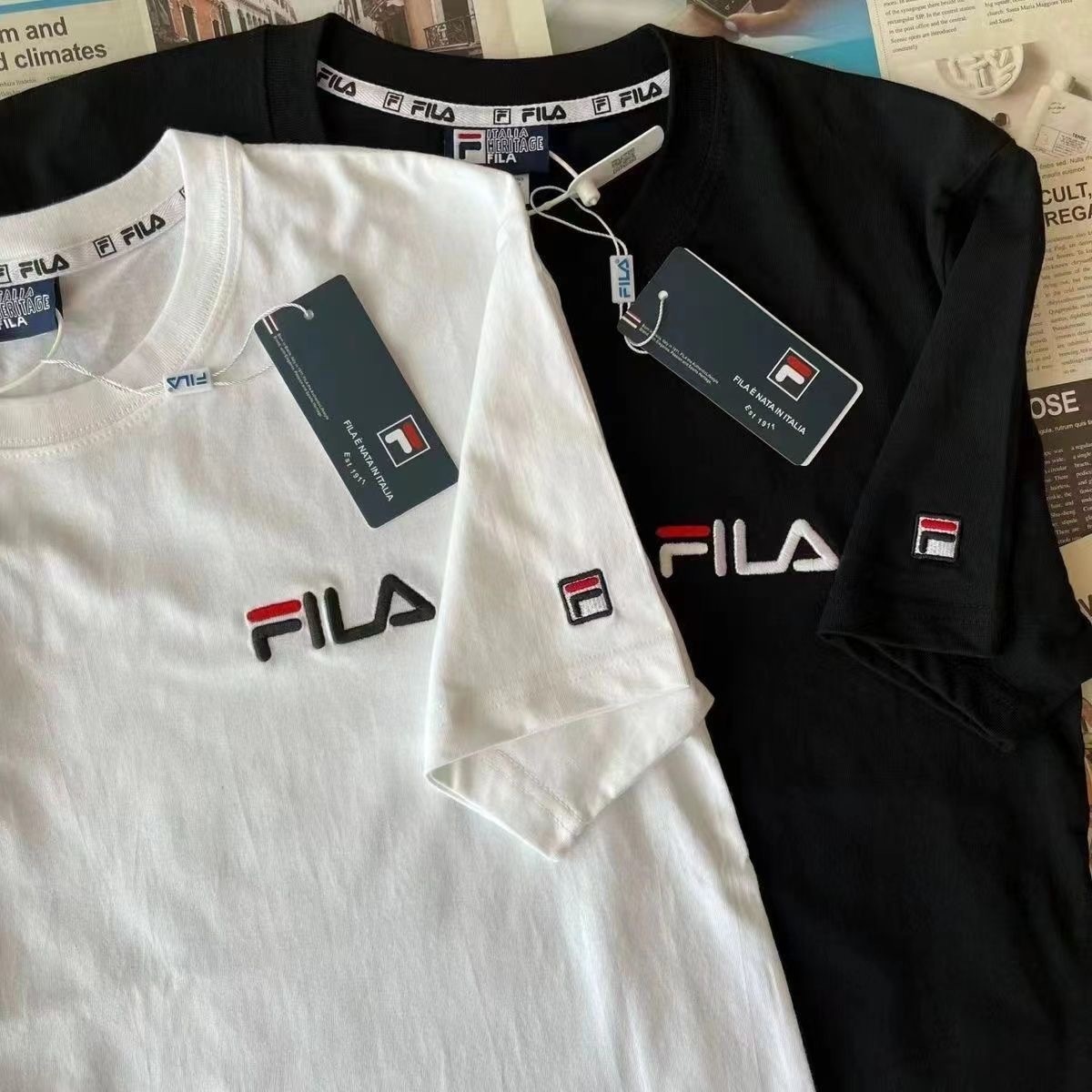 23$ dh Fila Embroidered short sleeves cotton S-5XL 40152012538 ZZ185 gallery