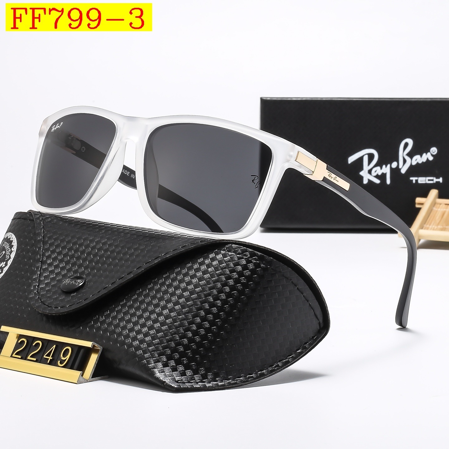 23$ dh Ray Ban 2249 Polarizer Sunglassess With Box 40165012630 FF799 gallery
