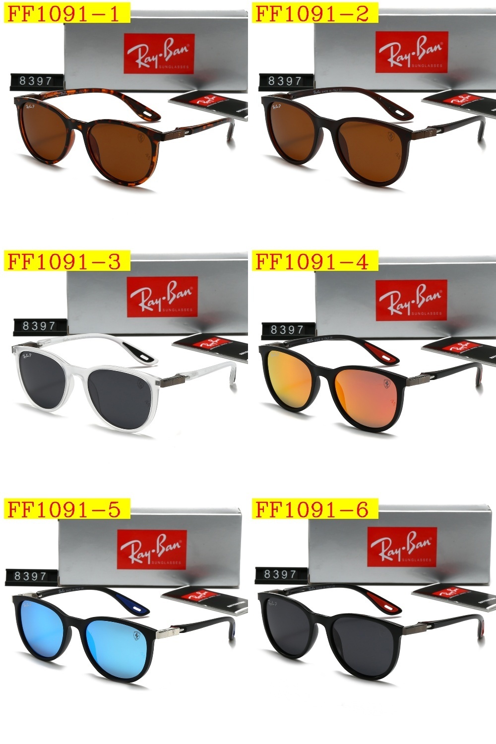 23$ dh Ray Ban 8397 Polarizer Sunglassess With Box 90865612634 FF1091 gallery