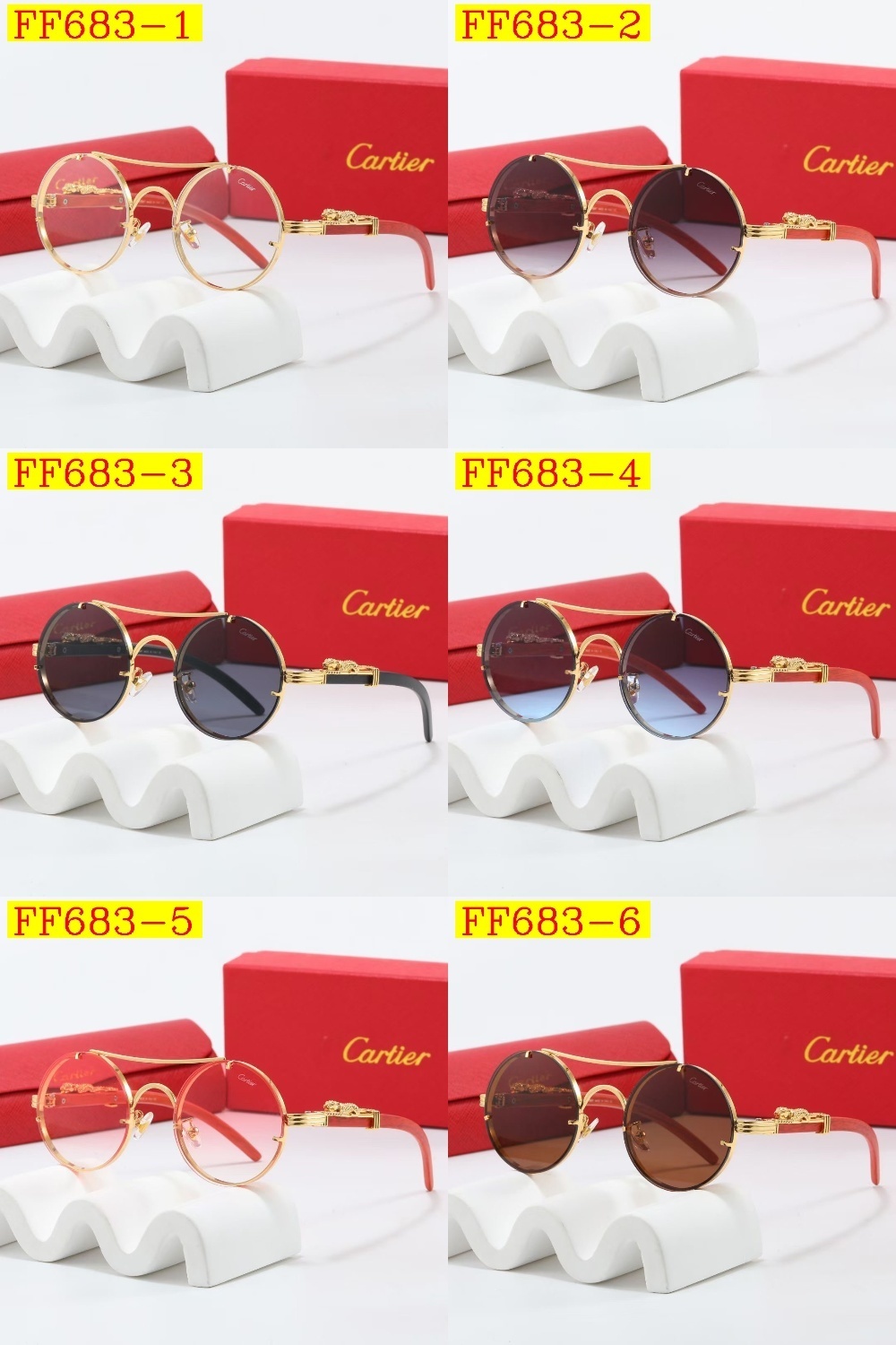23$ dh cartier 6082 Sunglassess With Box 90865012630 FF683 gallery