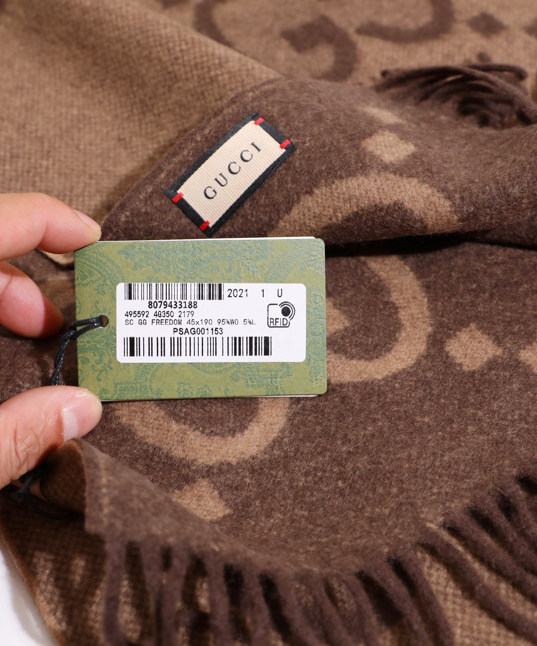new_dh GUCCI scarf SIZE 200X45 CM 90675012525 LG40 gallery