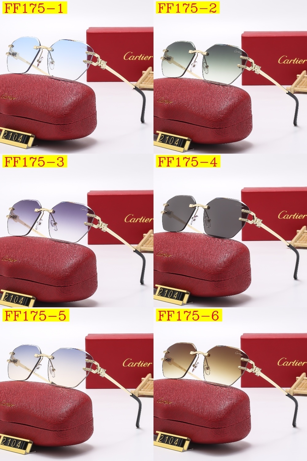 23$ new_dh cartier 2104 Sunglassess With Box 80561412522 FF175 gallery