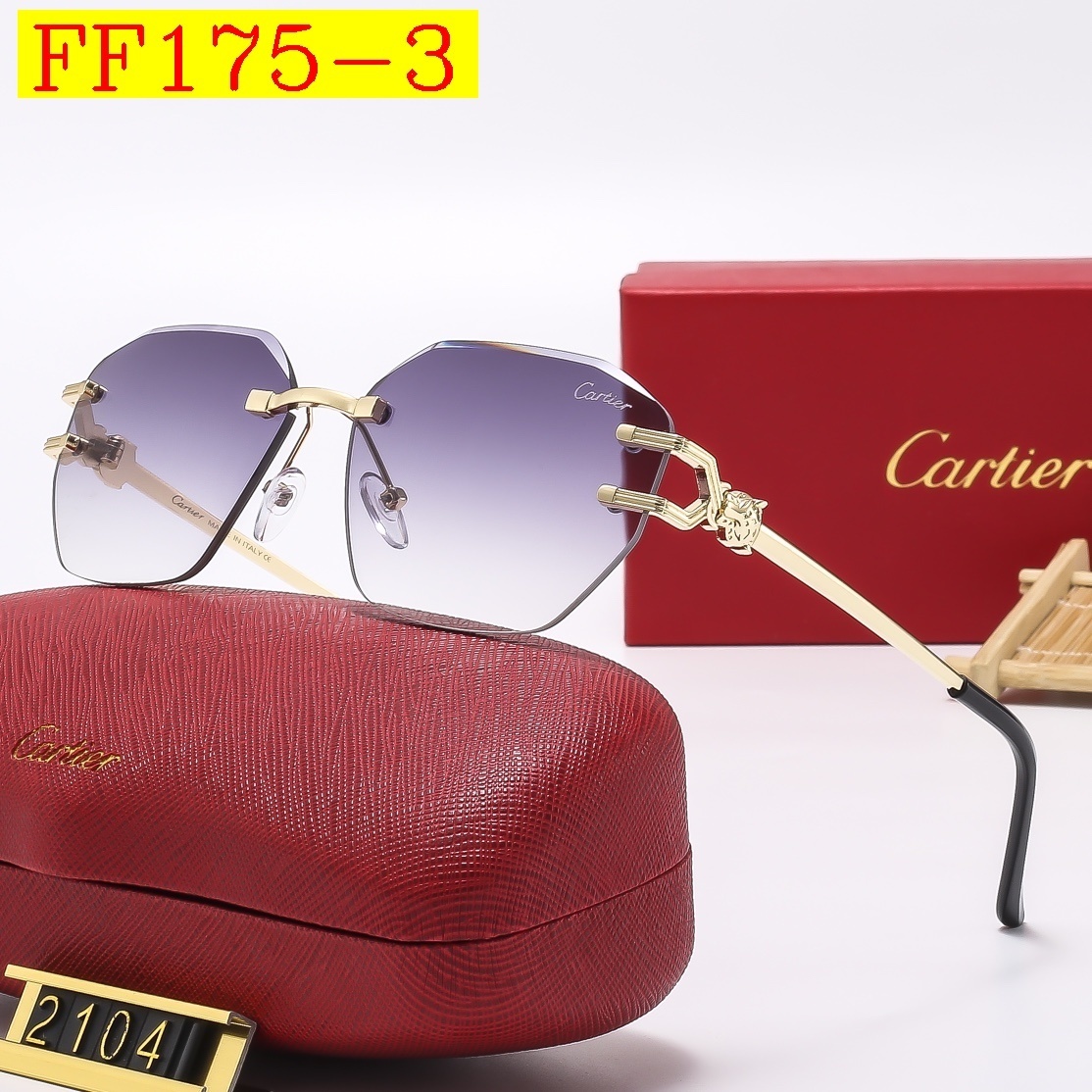 23$ new_dh cartier 2104 Sunglassess With Box 80561412522 FF175 gallery