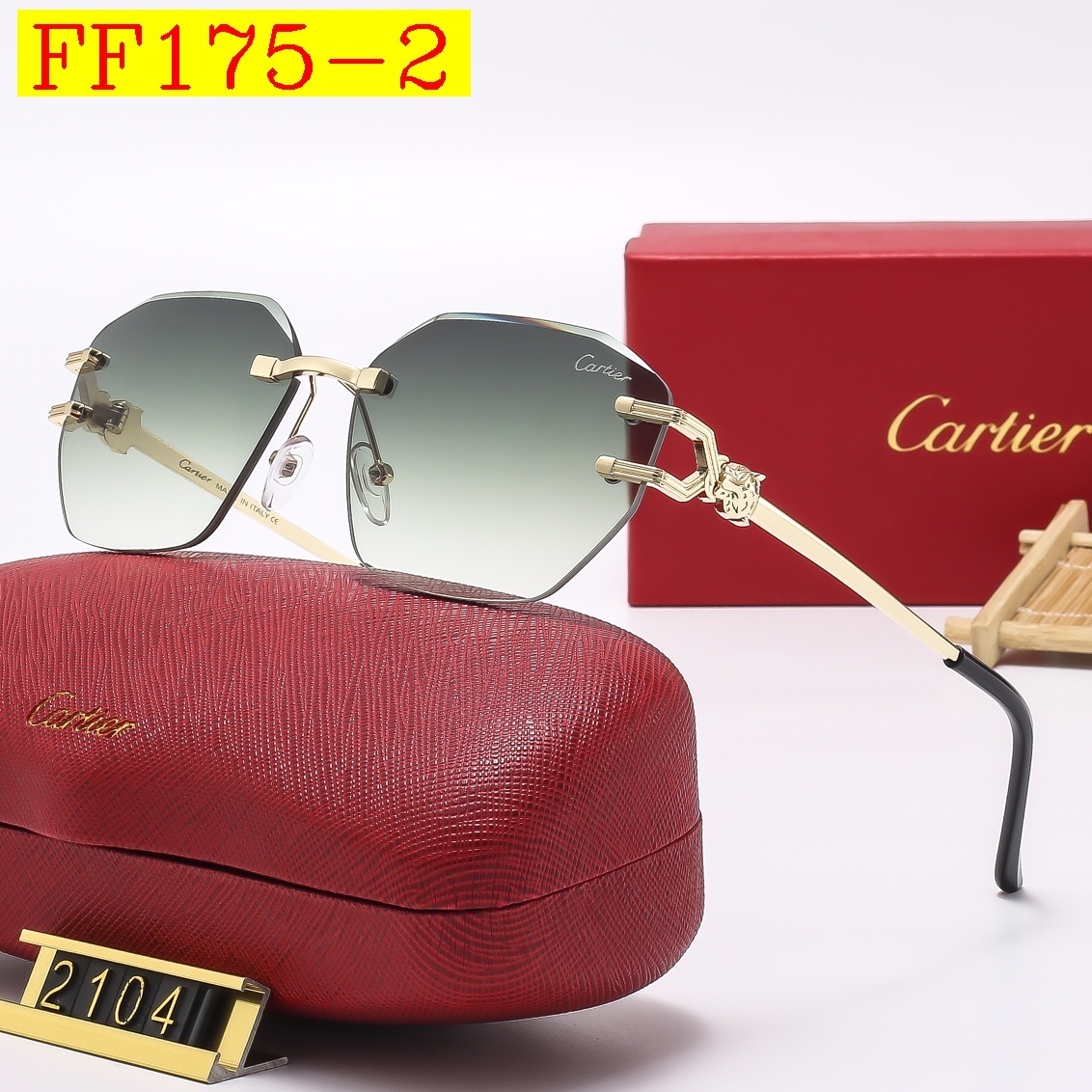 23$ new_dh cartier 2104 Sunglassess With Box 80561412522 FF175 gallery