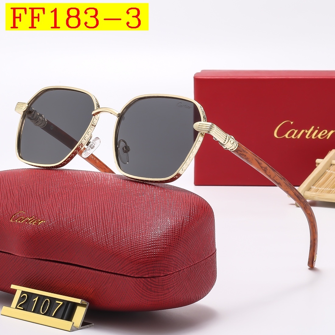 23$ new_dh cartier 2107 Sunglassess With Box 30562012520 FF183 gallery