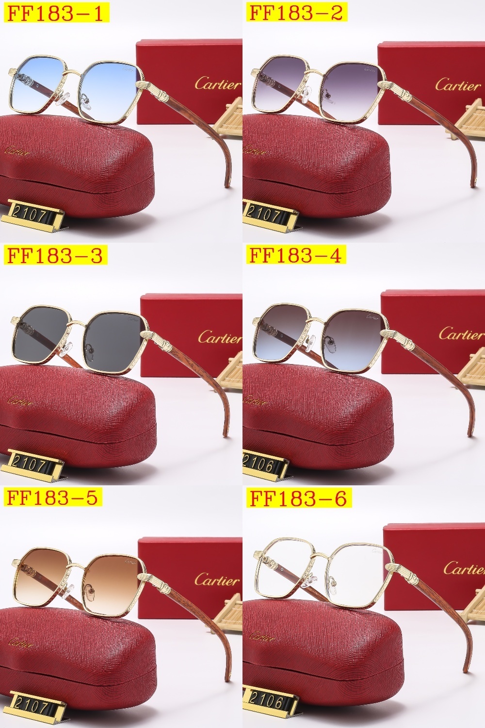 23$ new_dh cartier 2107 Sunglassess With Box 30562012520 FF183 gallery