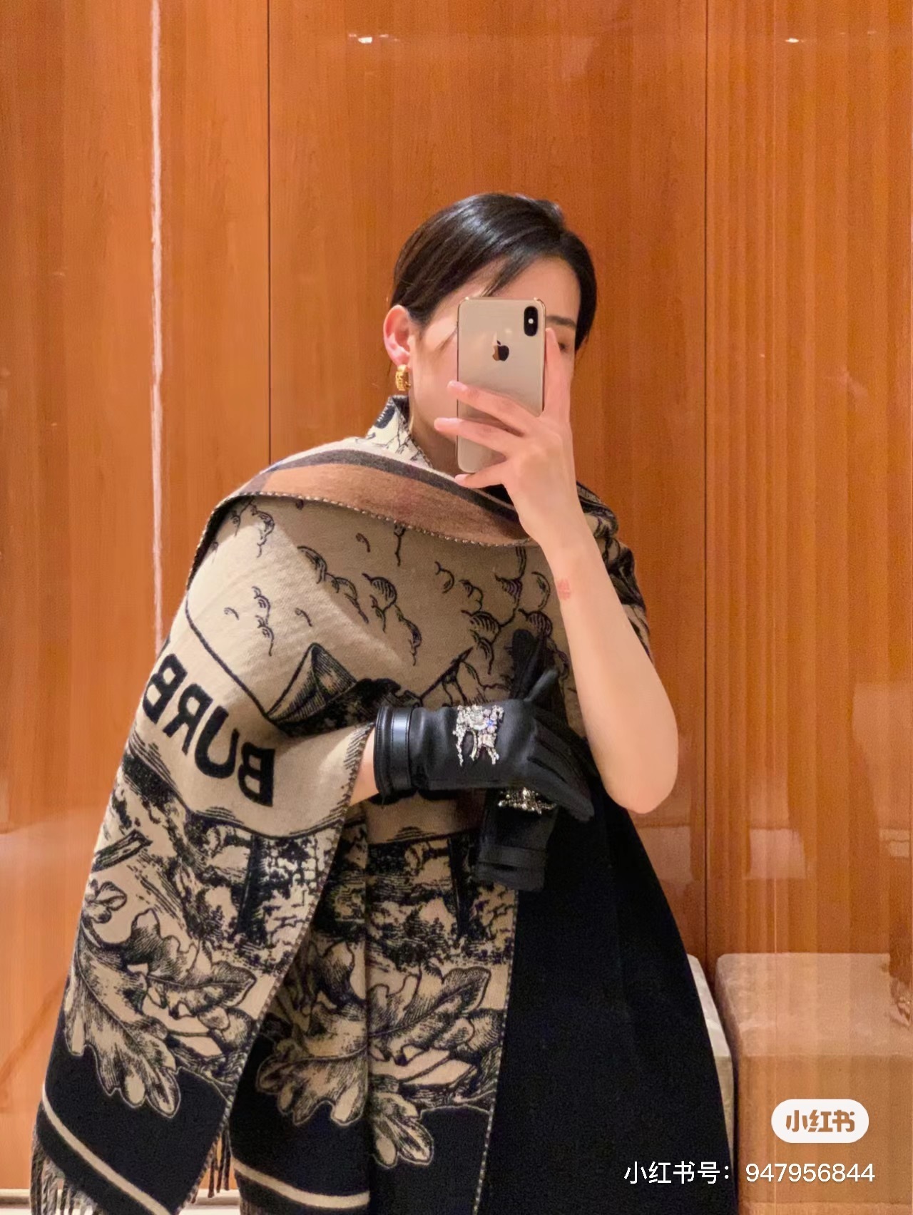 24$ Burberry Cashmere Scarf size 30x180cm 2850 MDL26 gallery