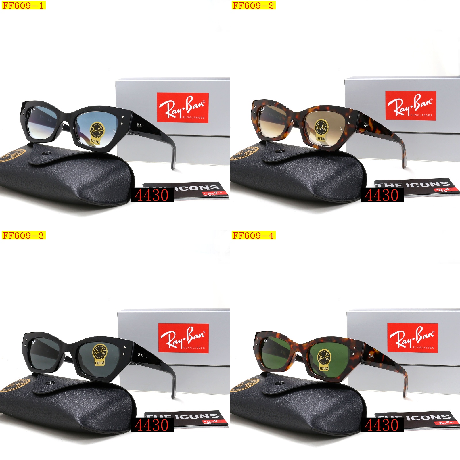 24$ dh Ray Ban 4430 Sunglassess With Box 40175012647 FF609 gallery