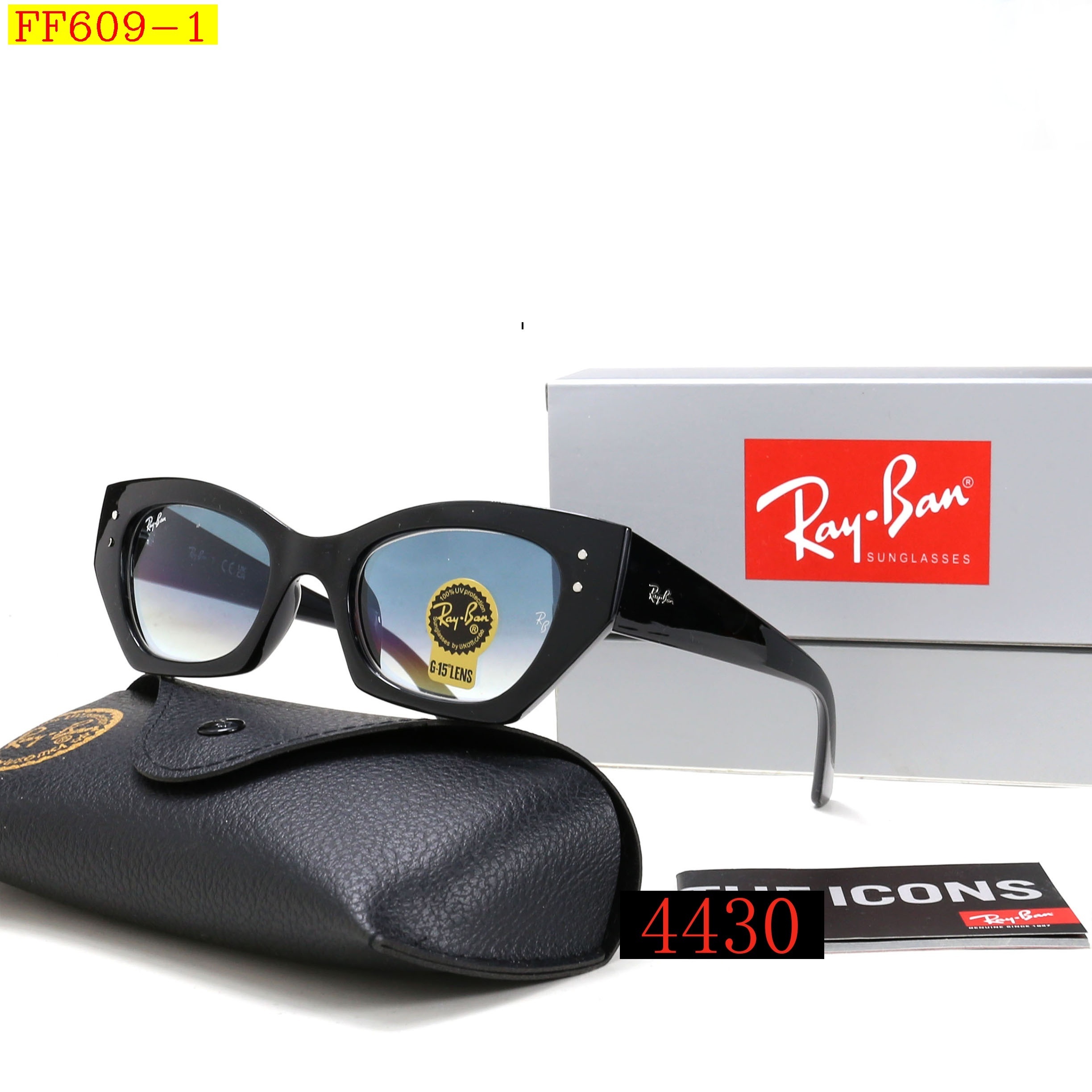 24$ dh Ray Ban 4430 Sunglassess With Box 40175012647 FF609 gallery