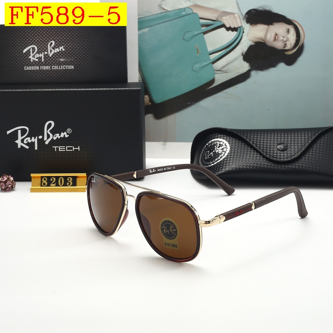 24$ dh Ray Ban 8203 Sunglassess With Box 90572612741 FF589 gallery