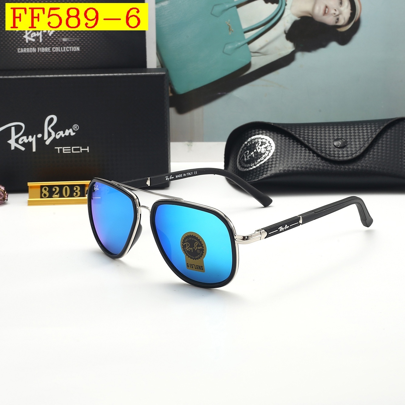 24$ dh Ray Ban 8203 Sunglassess With Box 90572612741 FF589 gallery