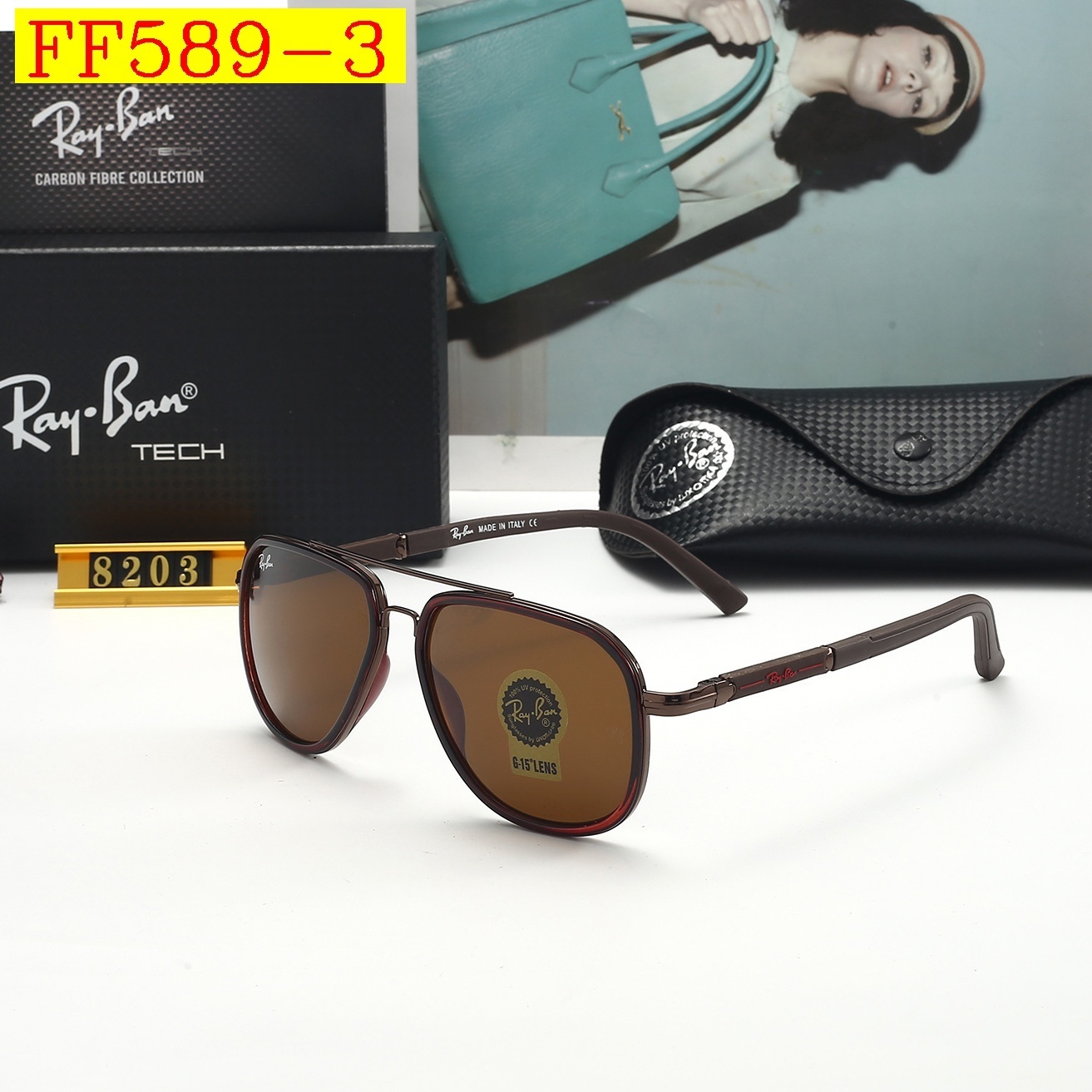 24$ dh Ray Ban 8203 Sunglassess With Box 90572612741 FF589 gallery