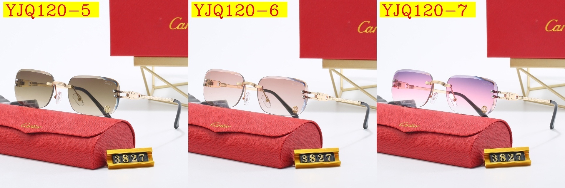 25$ Cartier Sunglasses with box 5960 YJQ120 gallery