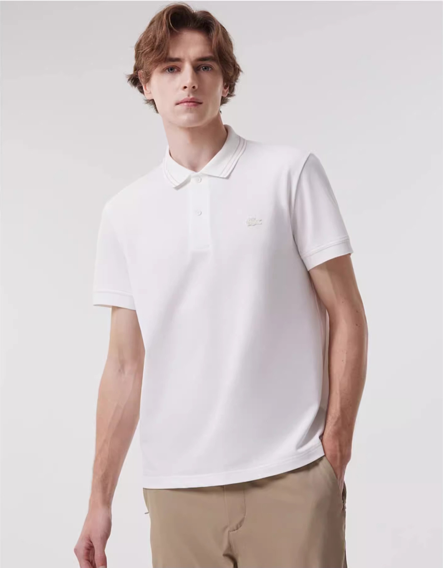 25$ Lacoste Polo Cotton Size M-2XL 1890 YJNZ12 gallery