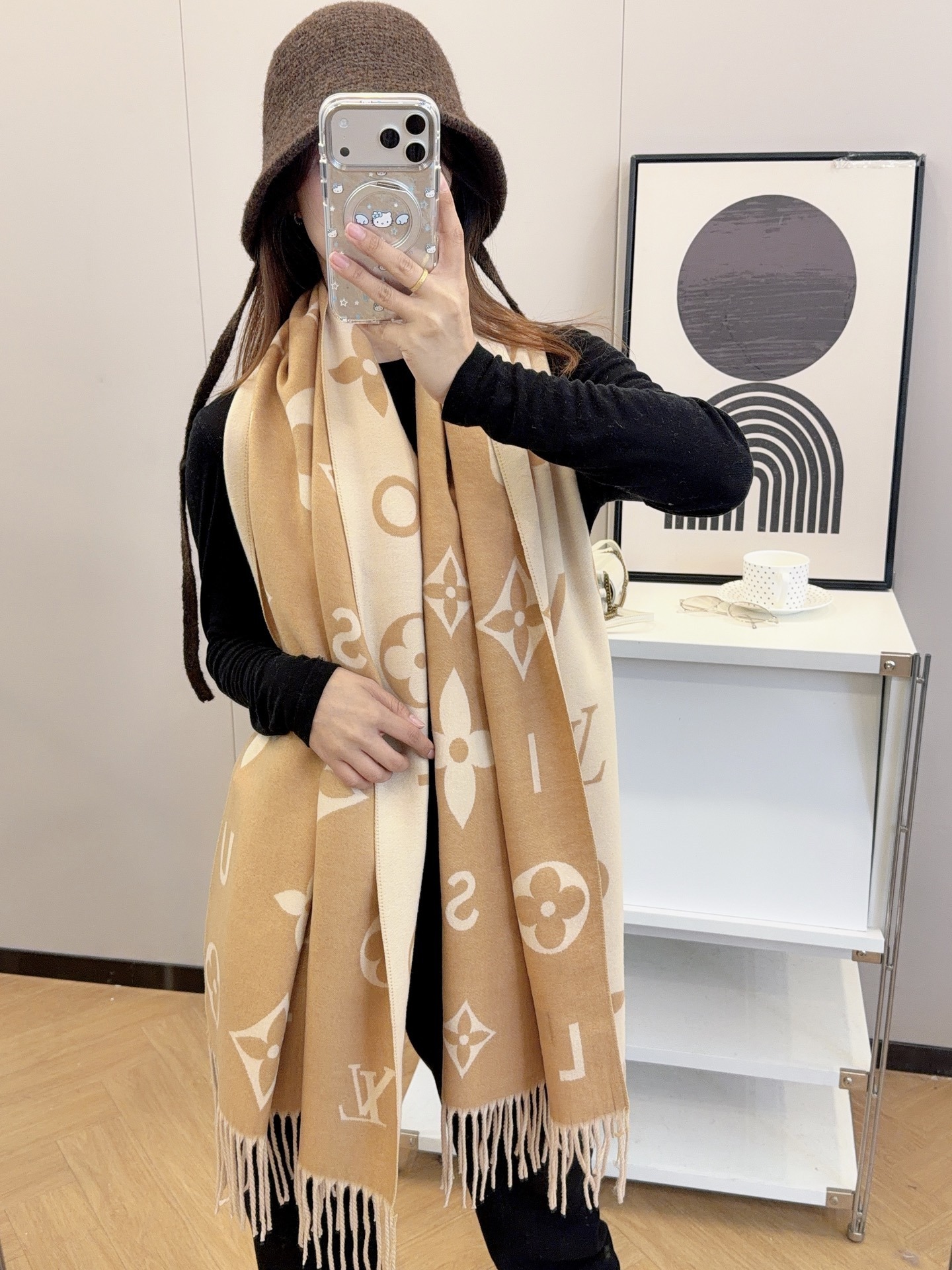 25$ Louis Vuitton Alpaca Scarf Wrap Size 65x180cm 7960 MDL28 gallery