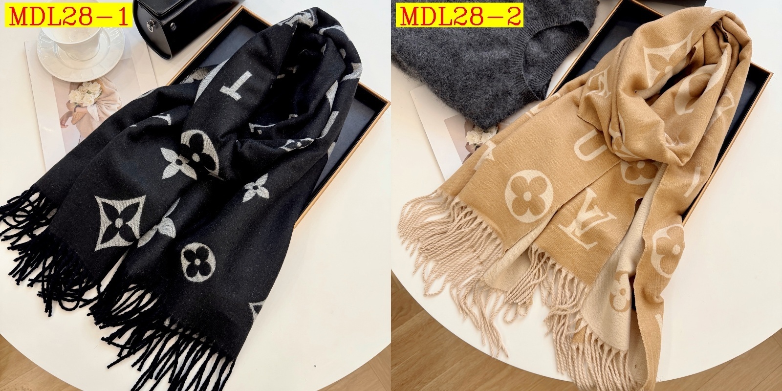 25$ Louis Vuitton Alpaca Scarf Wrap Size 65x180cm 7960 MDL28 gallery