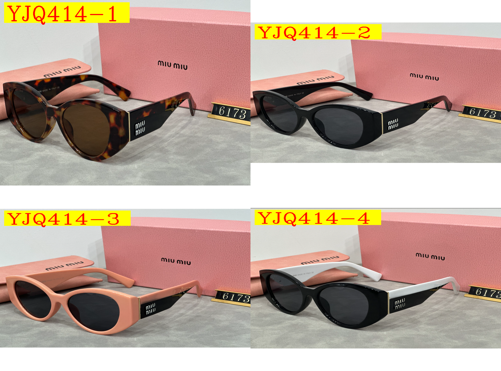 25$ Miu Miu Sunglasses with box 3920 YJQ414 gallery