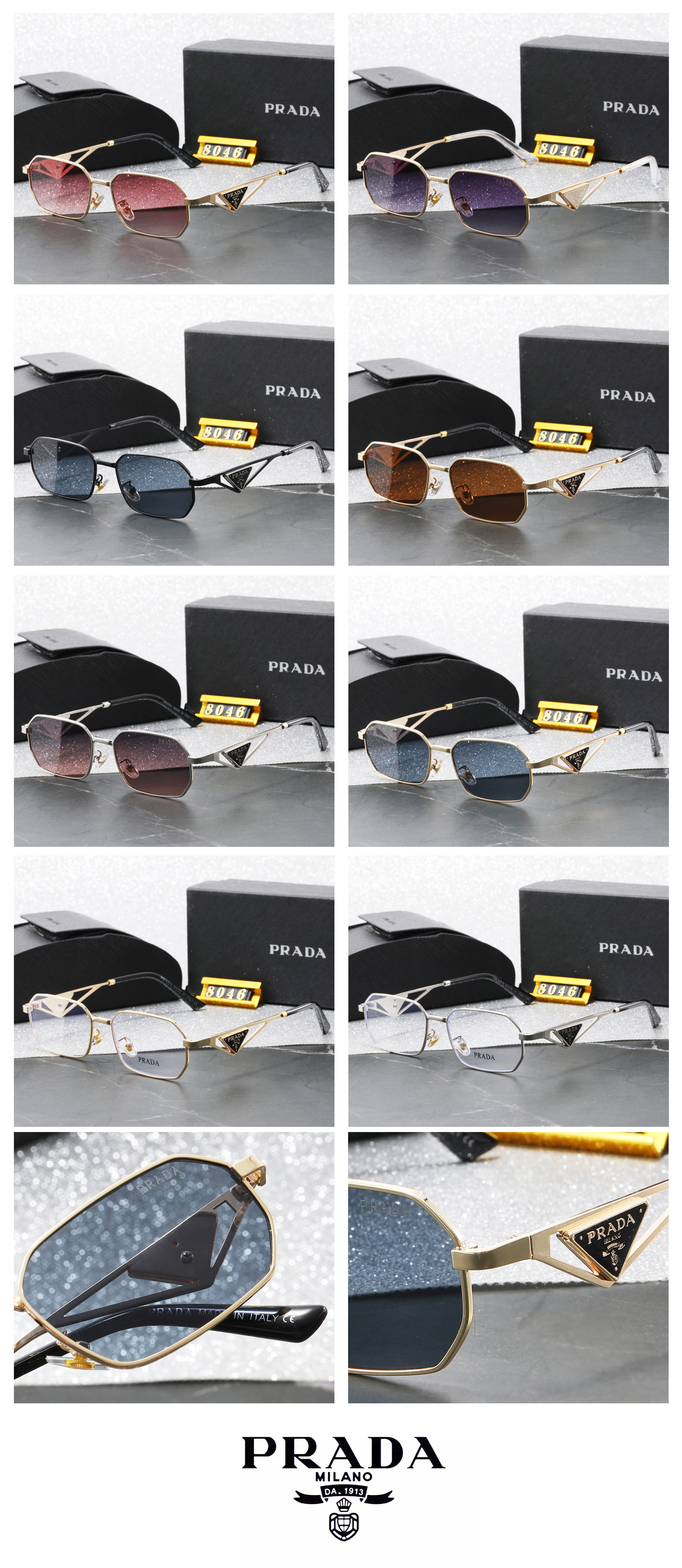 25$ prada Sunglasses with box 9980 YJQ638 gallery