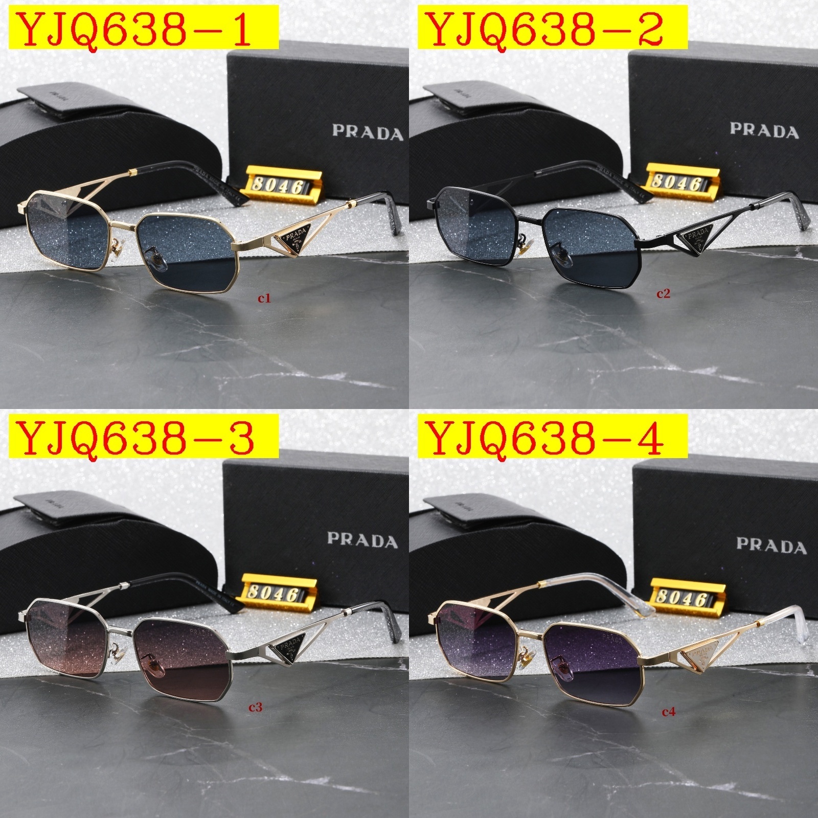 25$ prada Sunglasses with box 9980 YJQ638 gallery