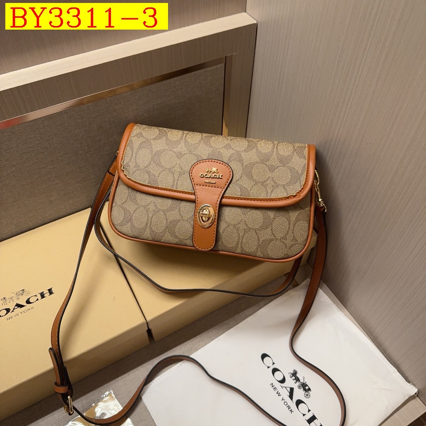 26$ COACH 46238 Shoulder bag size 25x15x8 cm 8884 BY3311 gallery