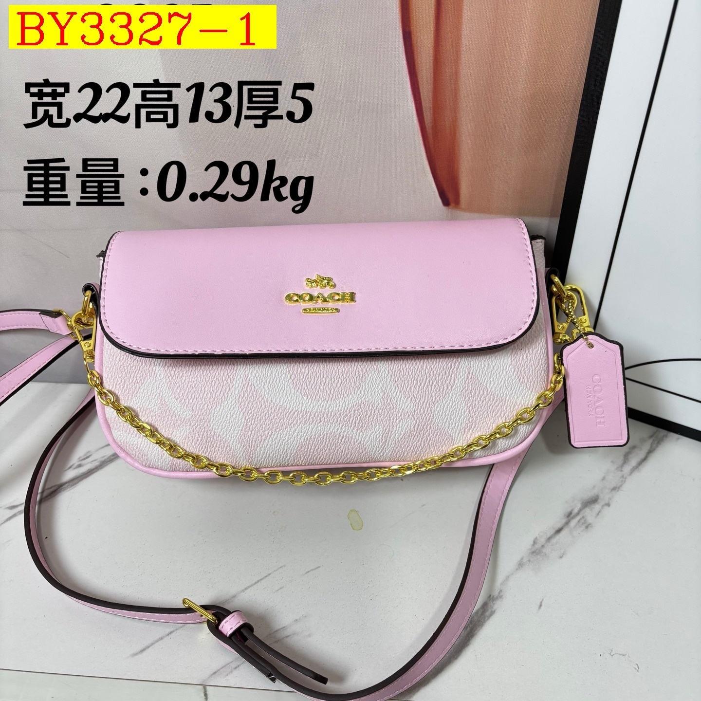 26$ COACH 9005 Shoulder bag size 22x13x5 cm 1954 BY3327 gallery