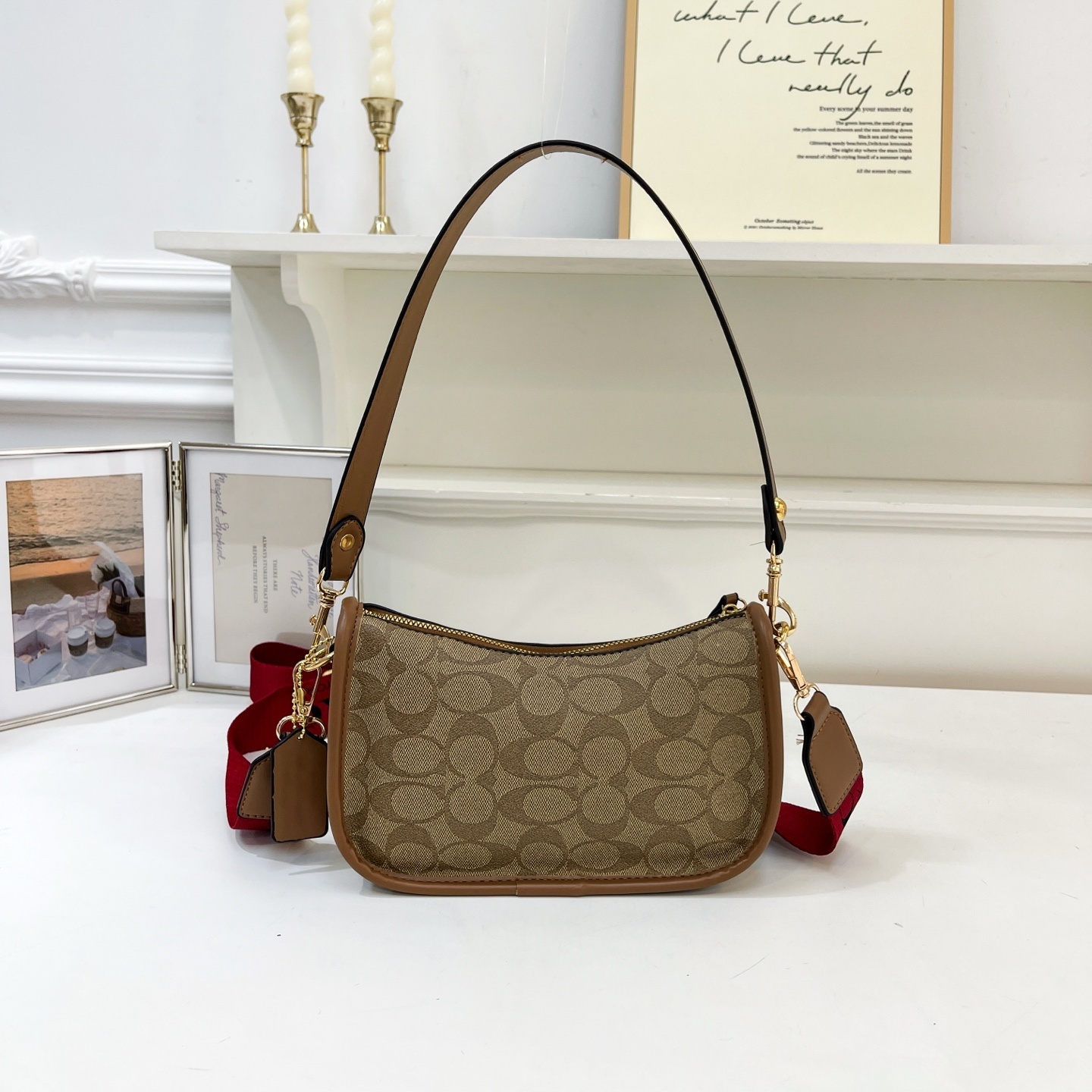 27$ COACH 8015 Shoulder bag size 23x14x8 cm 9888 BY3371 gallery