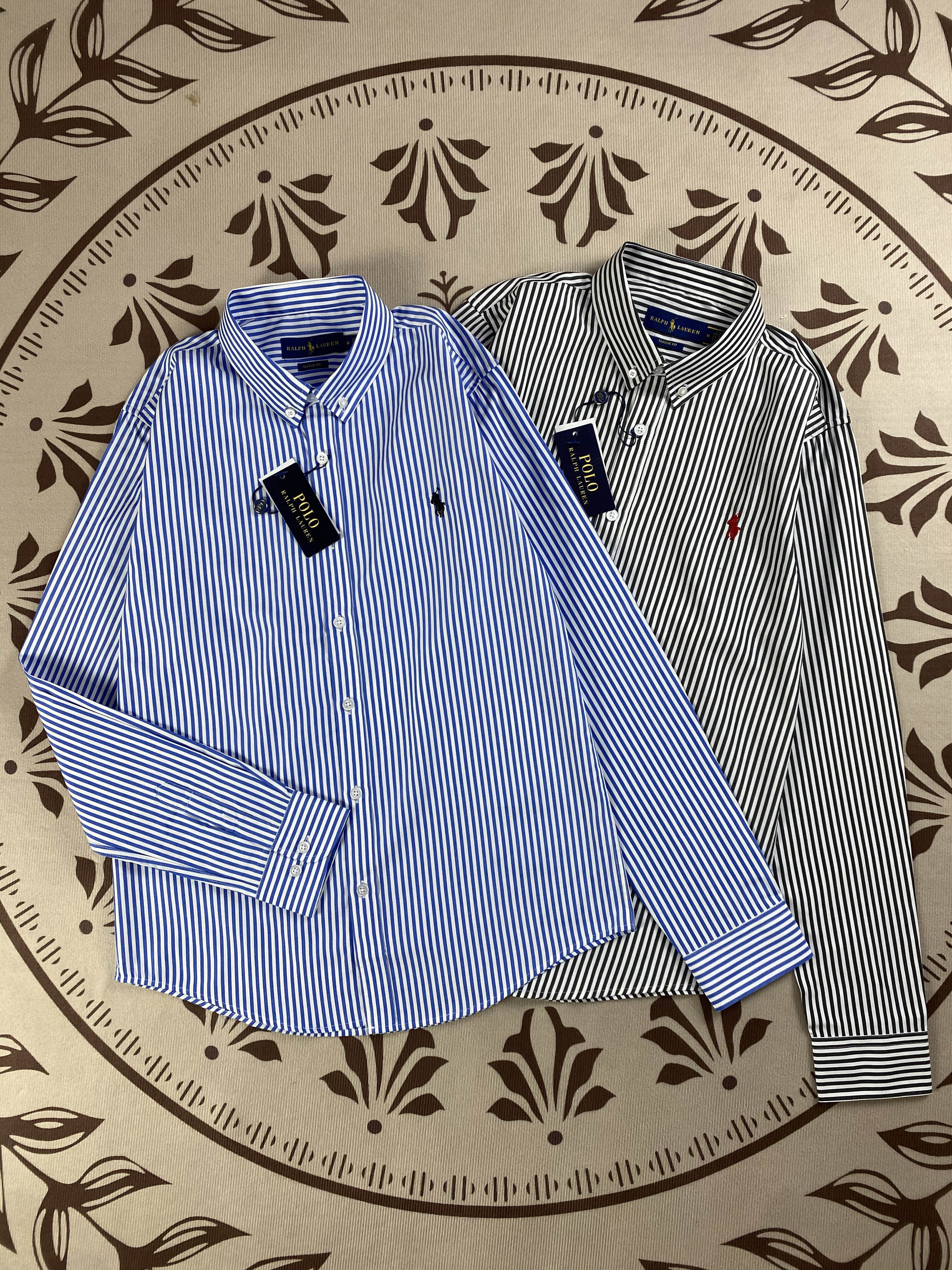 27$ Ralph Lauren Striped Long-Sleeve Shirt Size M-2XL 4930 YJNZ28 gallery