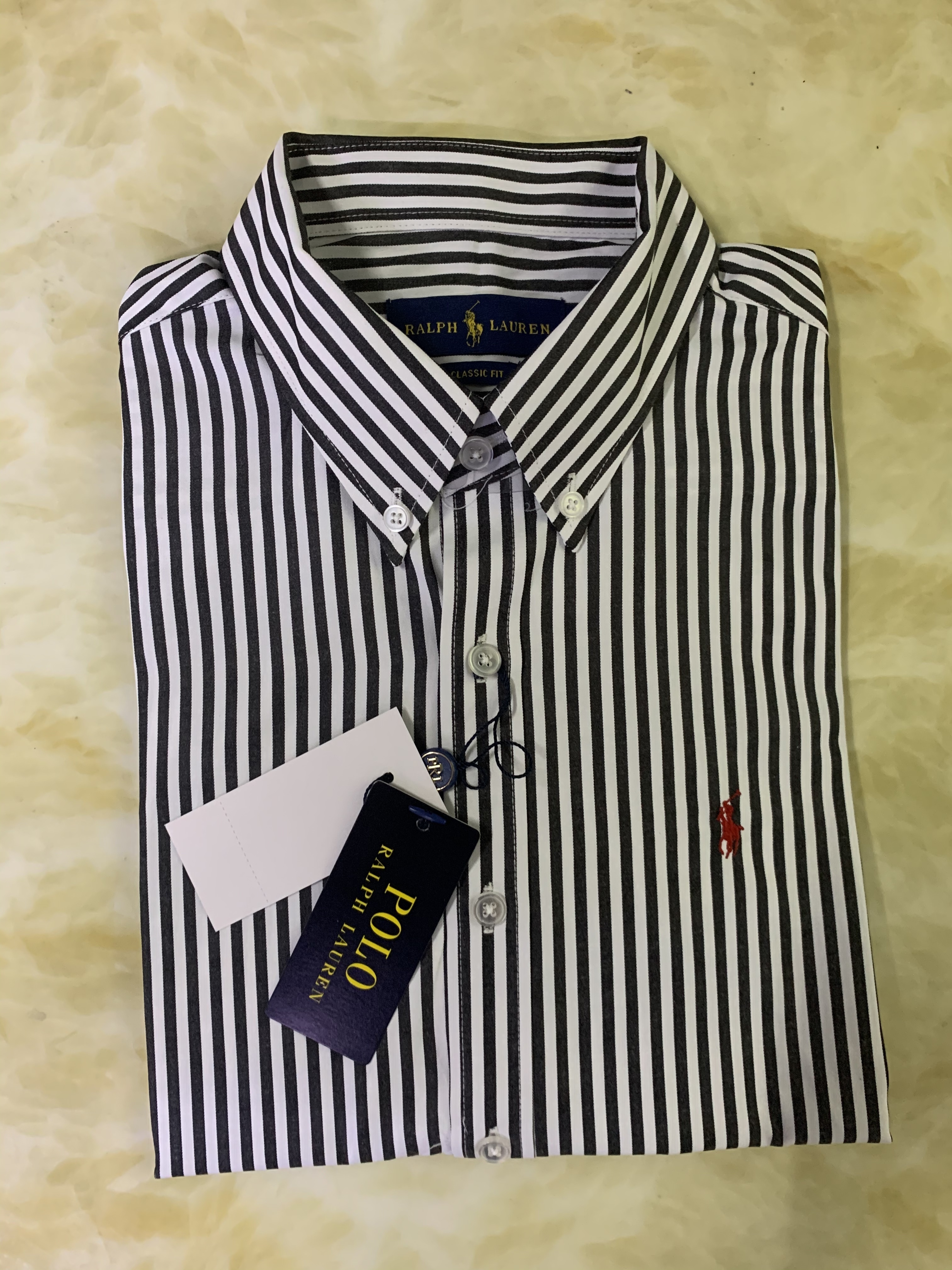 27$ Ralph Lauren Striped Long-Sleeve Shirt Size M-2XL 4930 YJNZ28 gallery