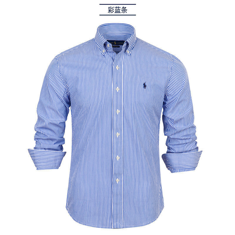 27$ Ralph Lauren Striped Long-Sleeve Shirt Size M-2XL 4930 YJNZ28 gallery