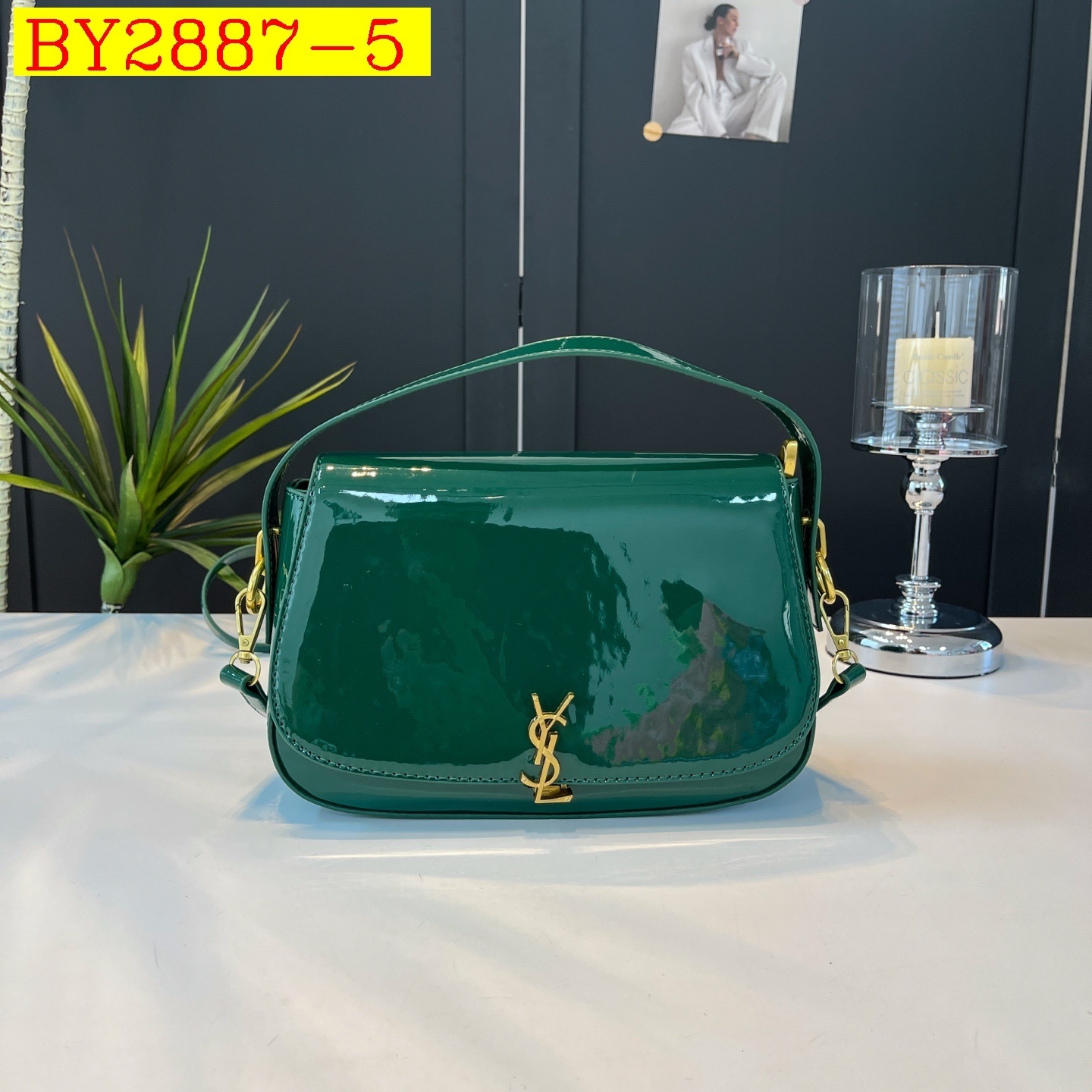 28$ YSL 58801 Shoulder bag size 25X17X8 cm 9930 BY2887 gallery