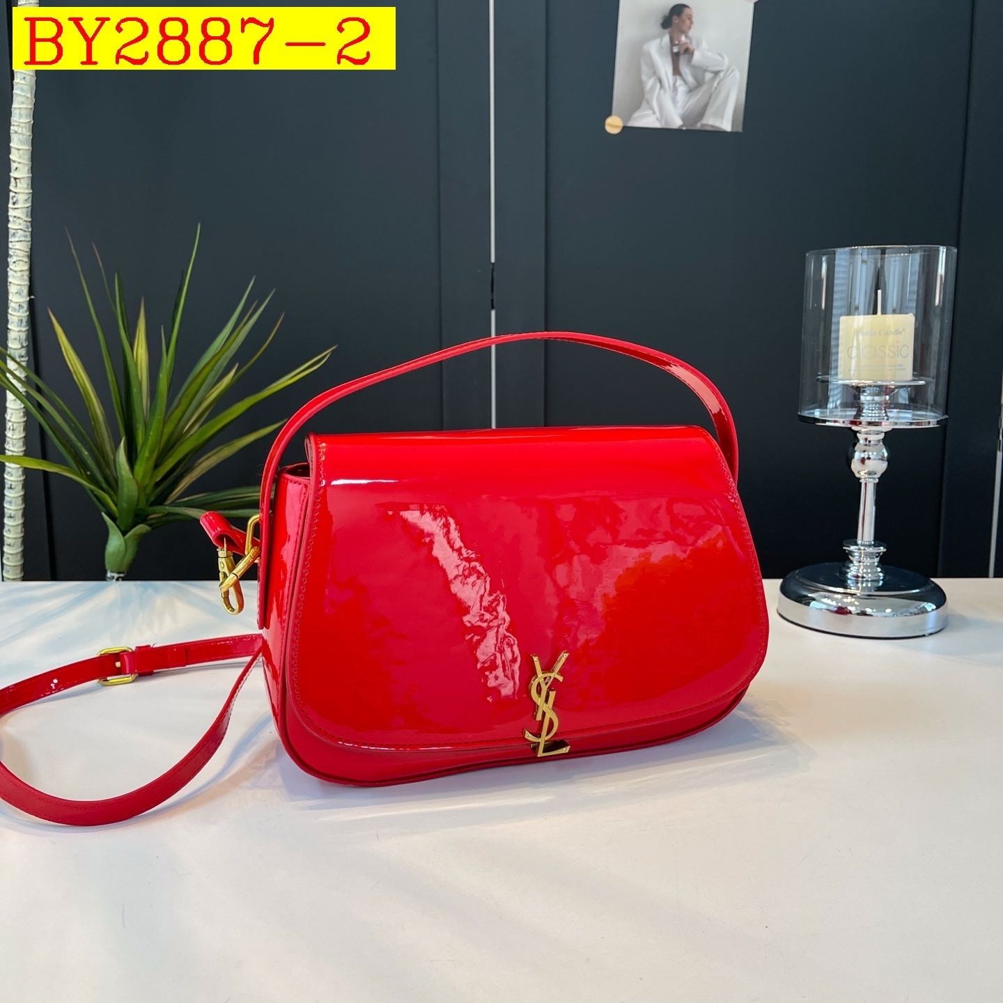 28$ YSL 58801 Shoulder bag size 25X17X8 cm 9930 BY2887 gallery
