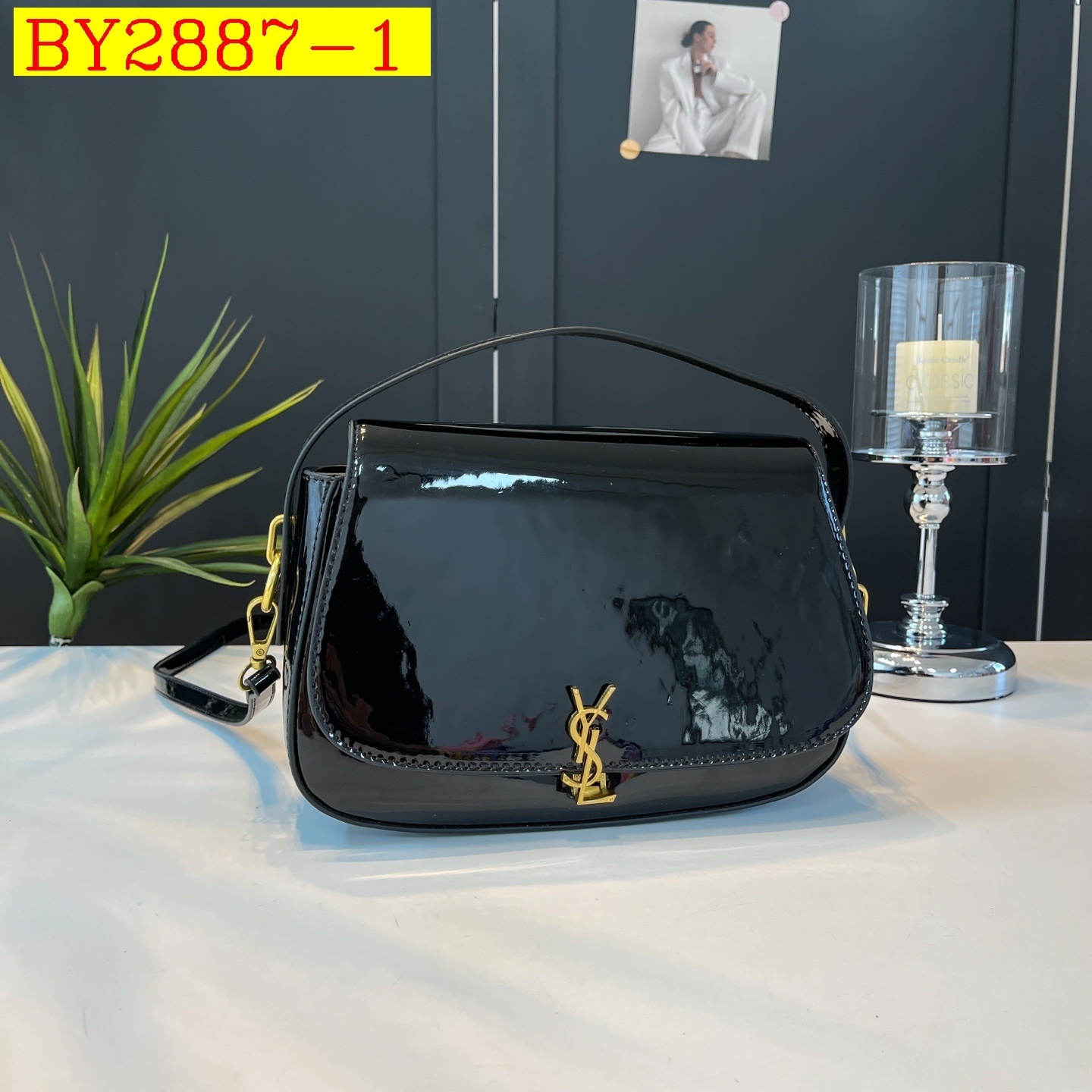 28$ YSL 58801 Shoulder bag size 25X17X8 cm 9930 BY2887 gallery