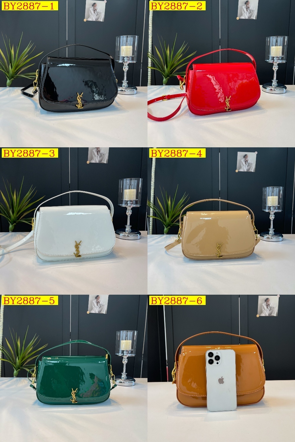 28$ YSL 58801 Shoulder bag size 25X17X8 cm 9930 BY2887 gallery