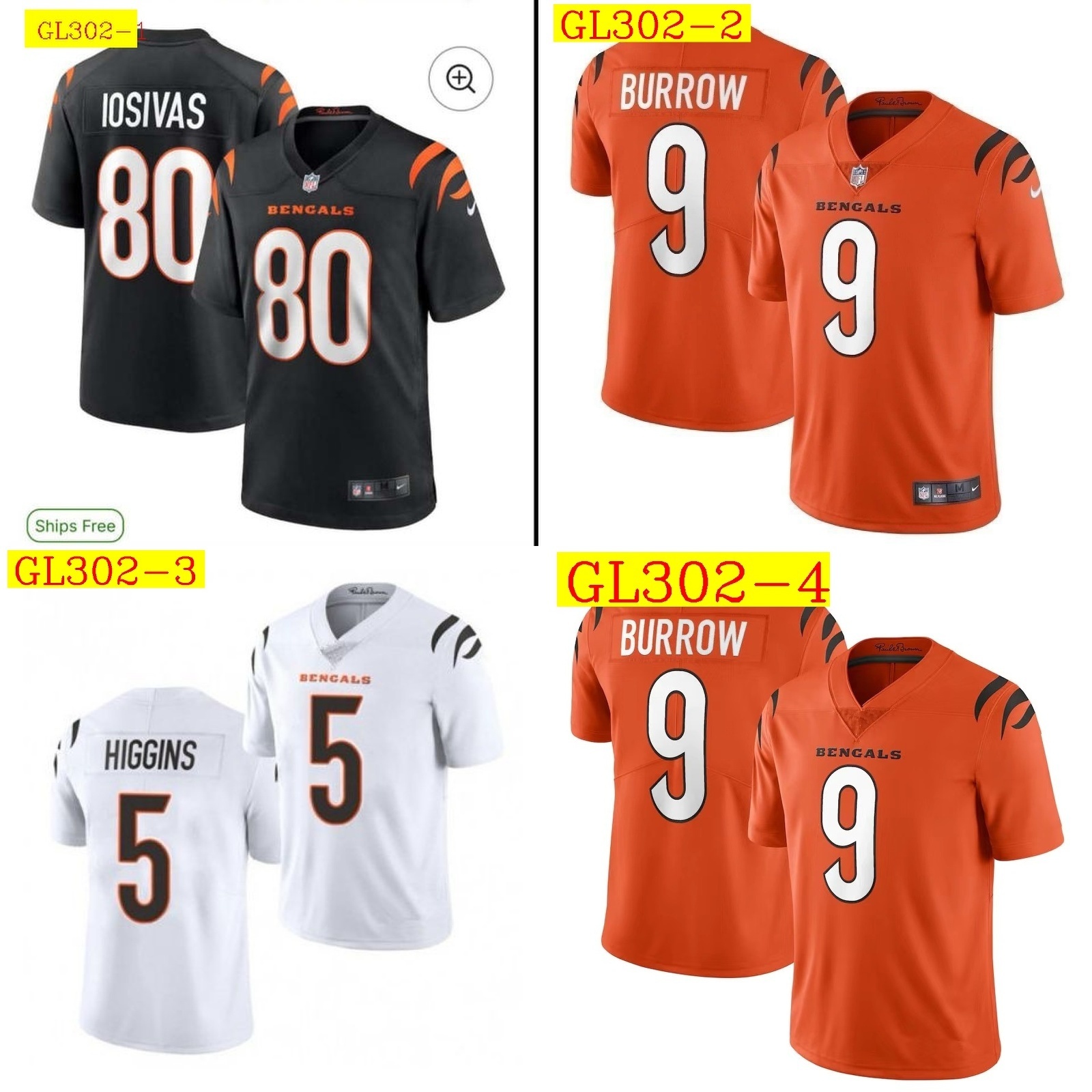 29$ NF Bengals Size S-3XL 314280 GL302 gallery