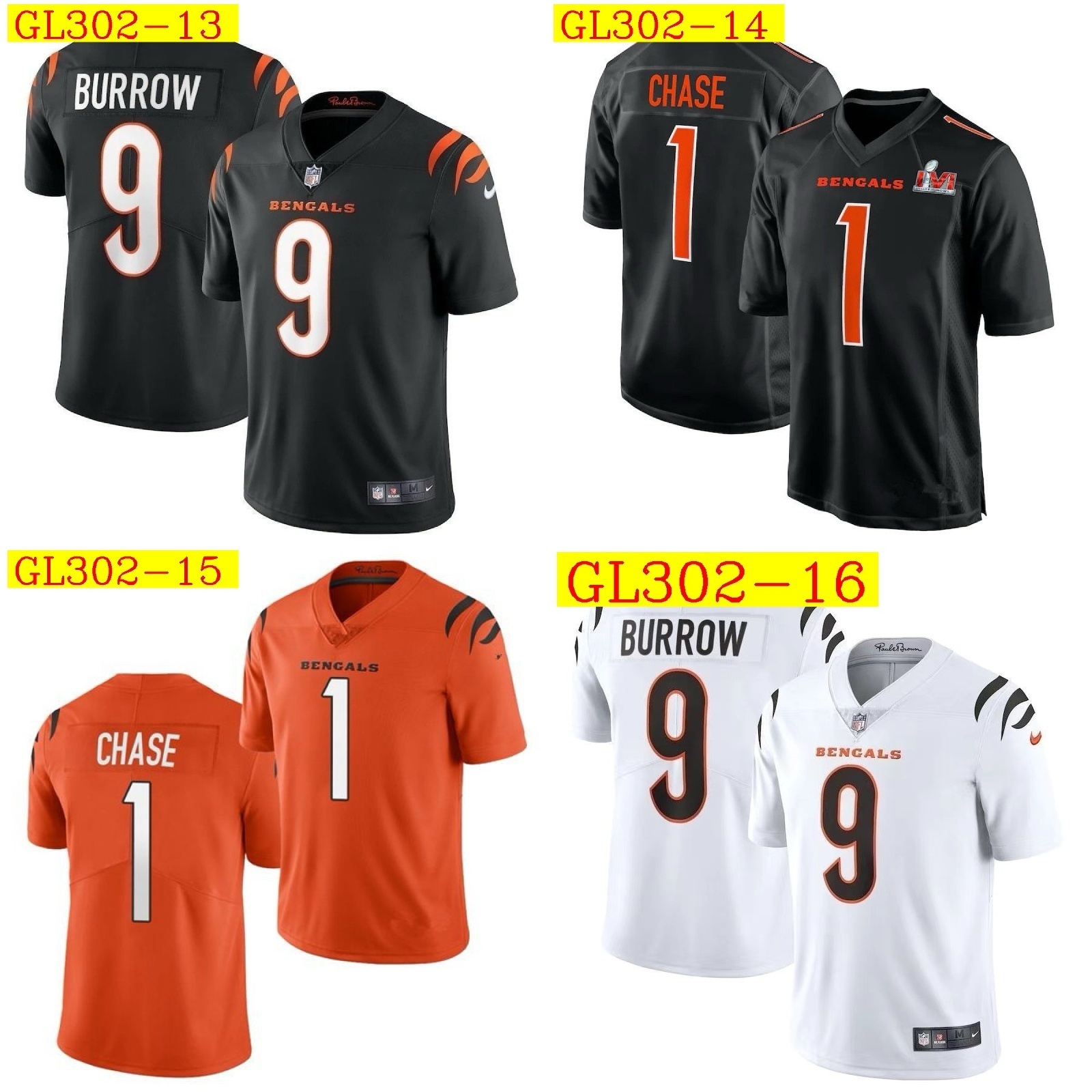 29$ NF Bengals Size S-3XL 314280 GL302 gallery