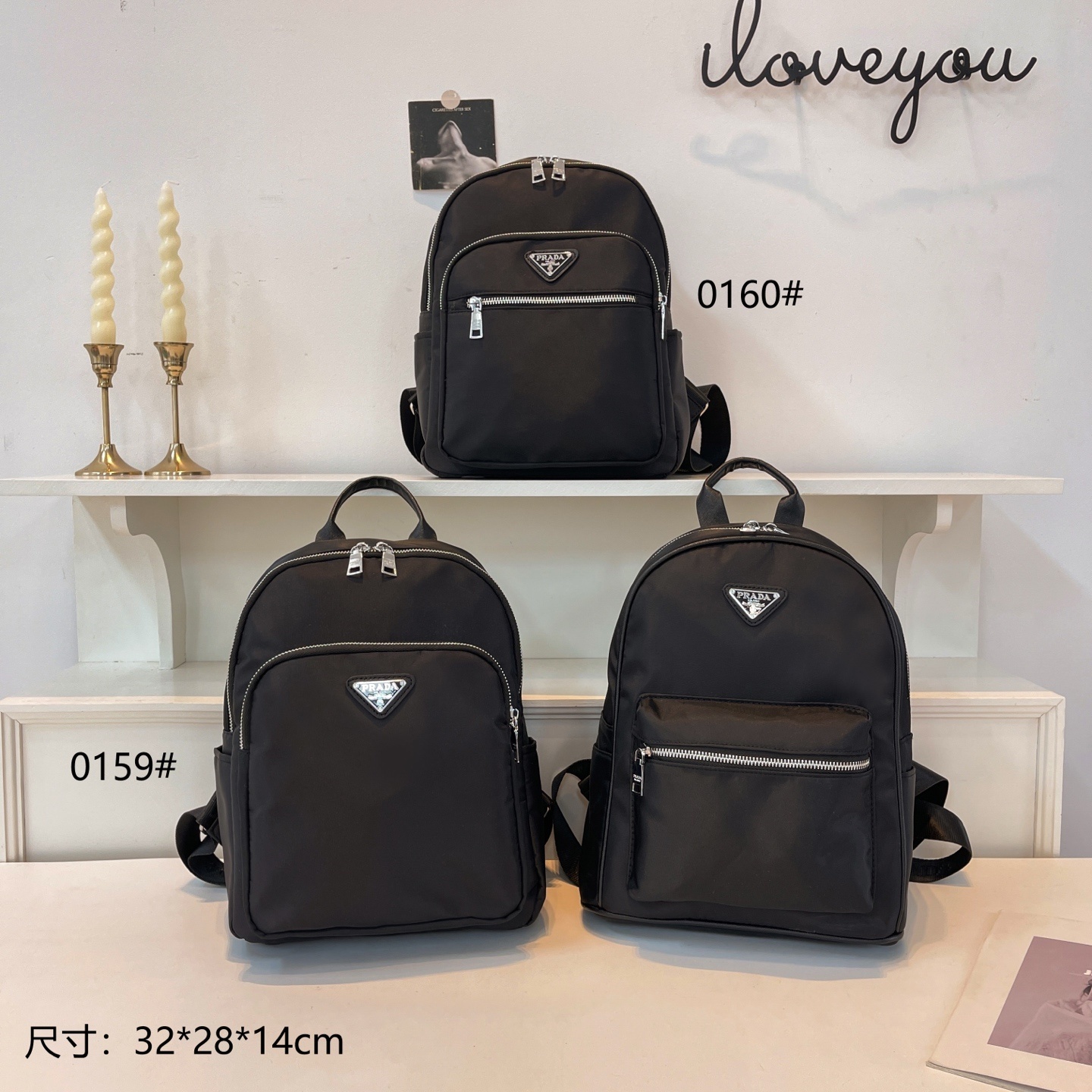 29$ PRADA 0159 Backpack bag size 32x28x14 cm 0958 BY3201 gallery