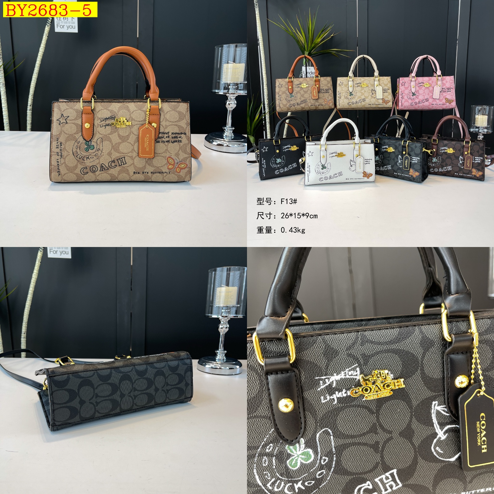 29$ dh COACH F13 Tote bag size 26X15X9 cm 60395222095 BY2683 gallery