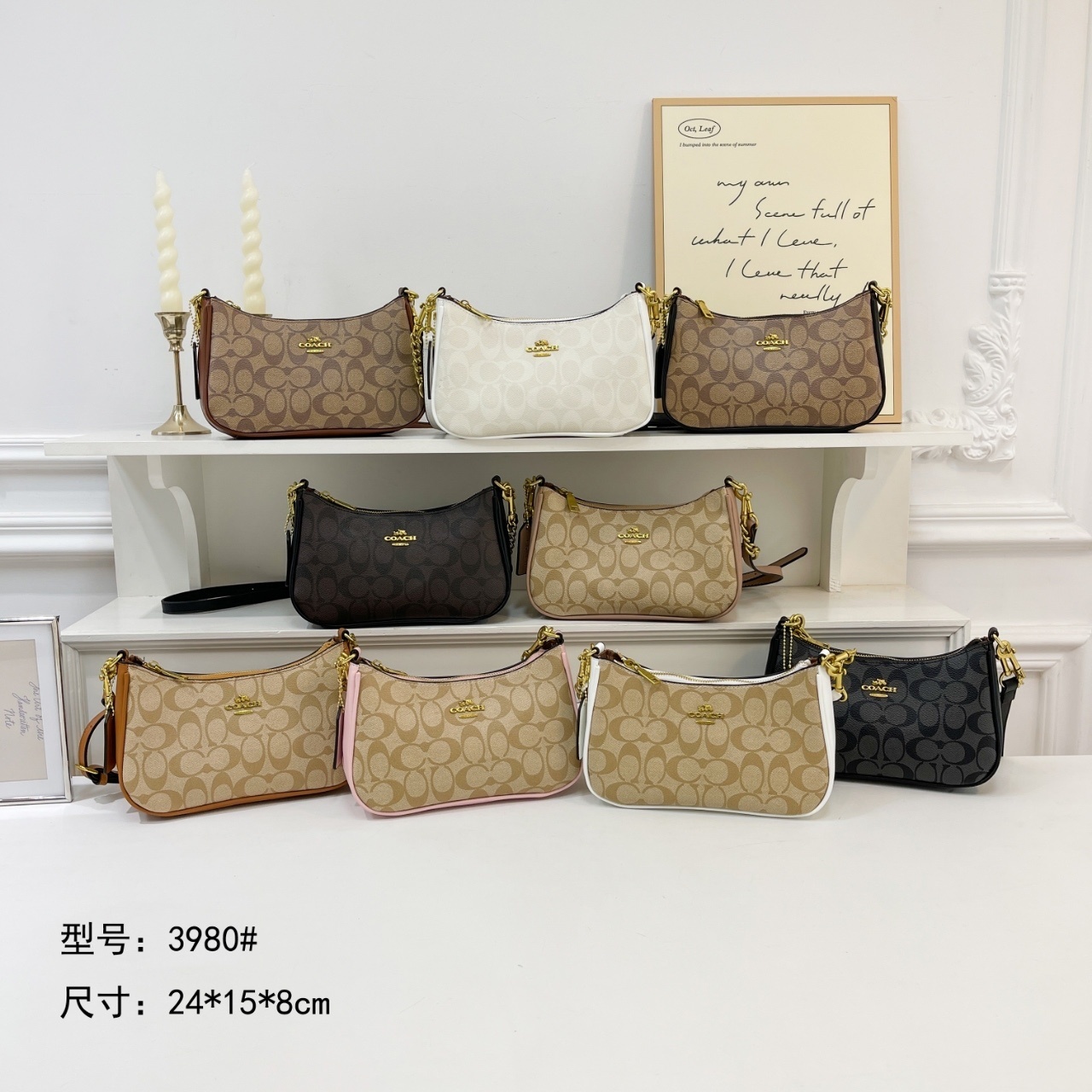 30$ COACH 3980 Shoulder bag size 24x15x8 cm 316076 BY3357 gallery