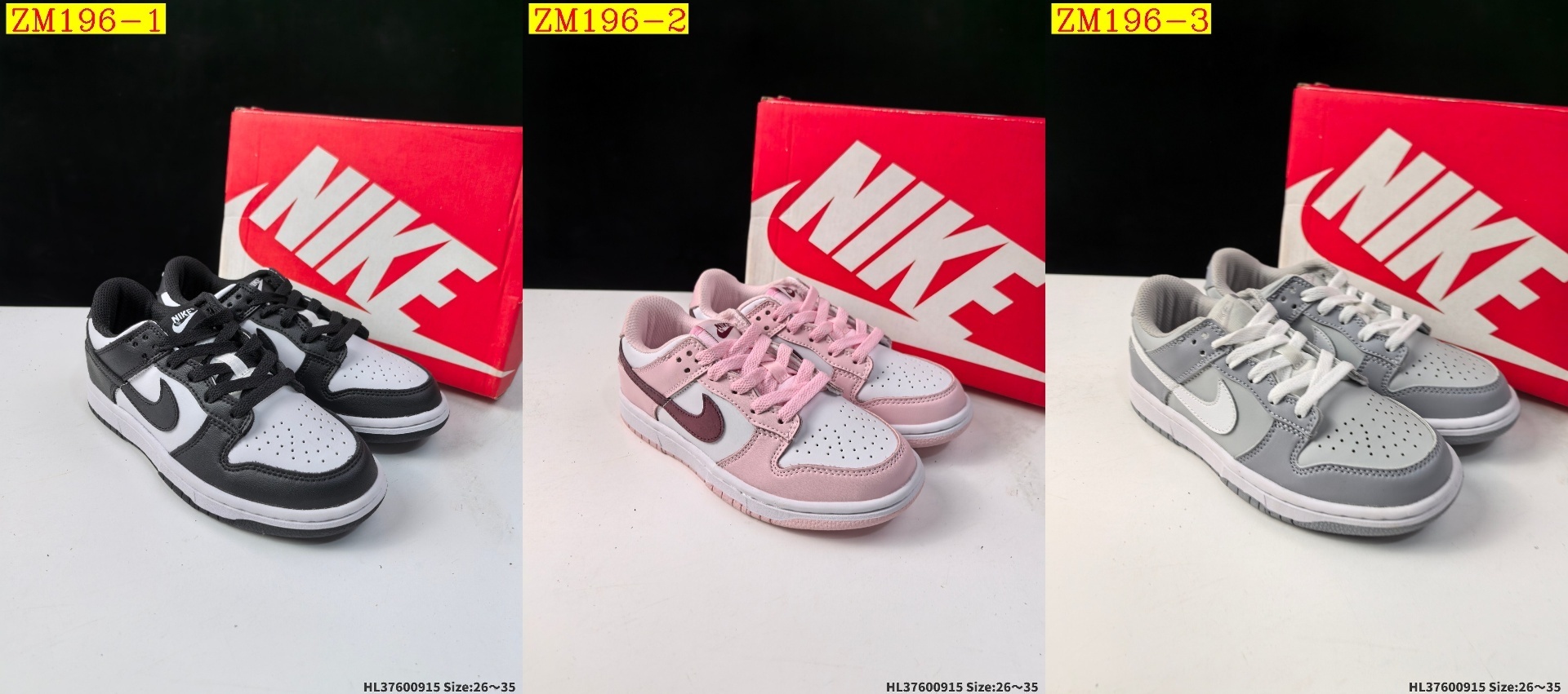 30$ Nike SB Dunk Low for kids size 26-35 719220 ZM196 gallery